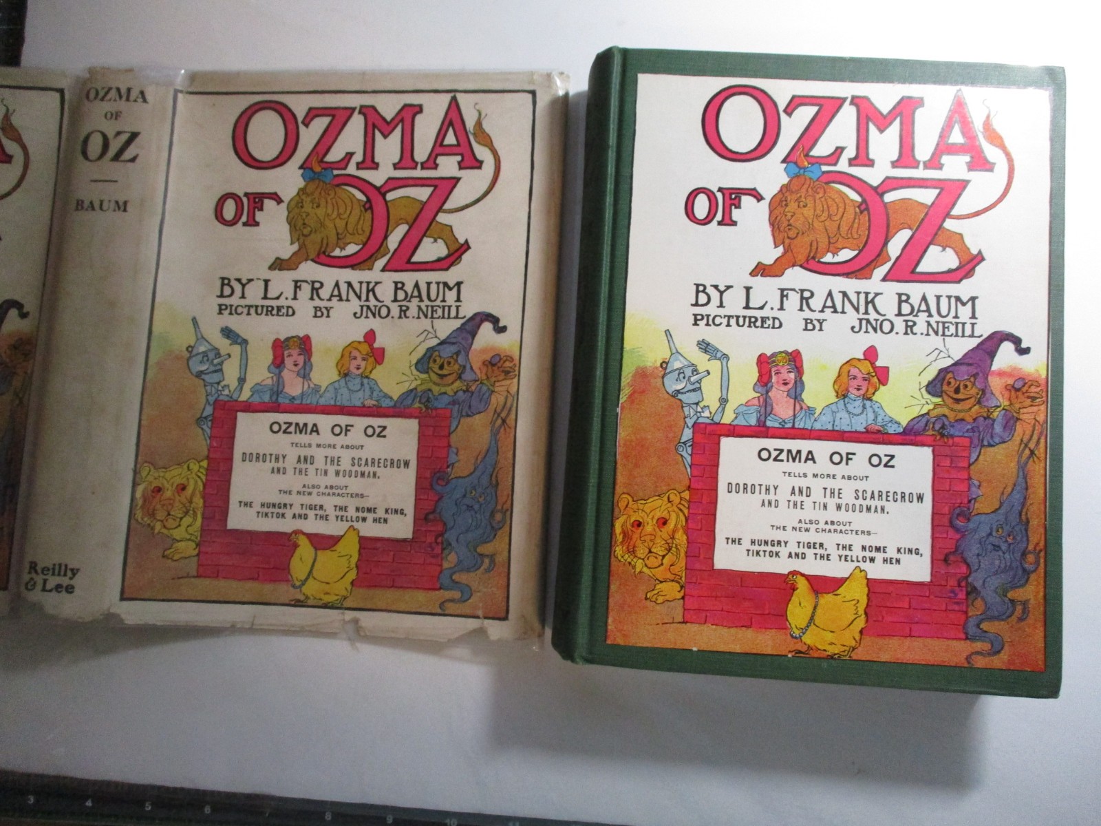 Ozma of Oz, L Frank Baum, Reilly & Lee, Color Art, DJ, 1920s Edition