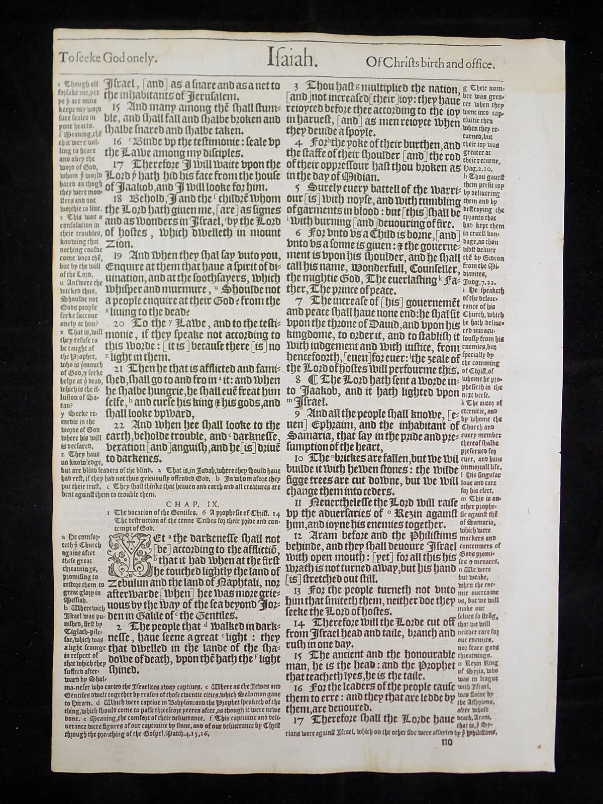 1583 Noblest Geneva Bible Folio- Book of Isaiah- YOU PICK