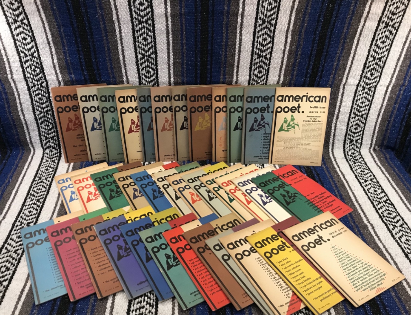 The American Poet – Full Run, magazine, 36 issues, 1941-1943, Sarton, Maurois