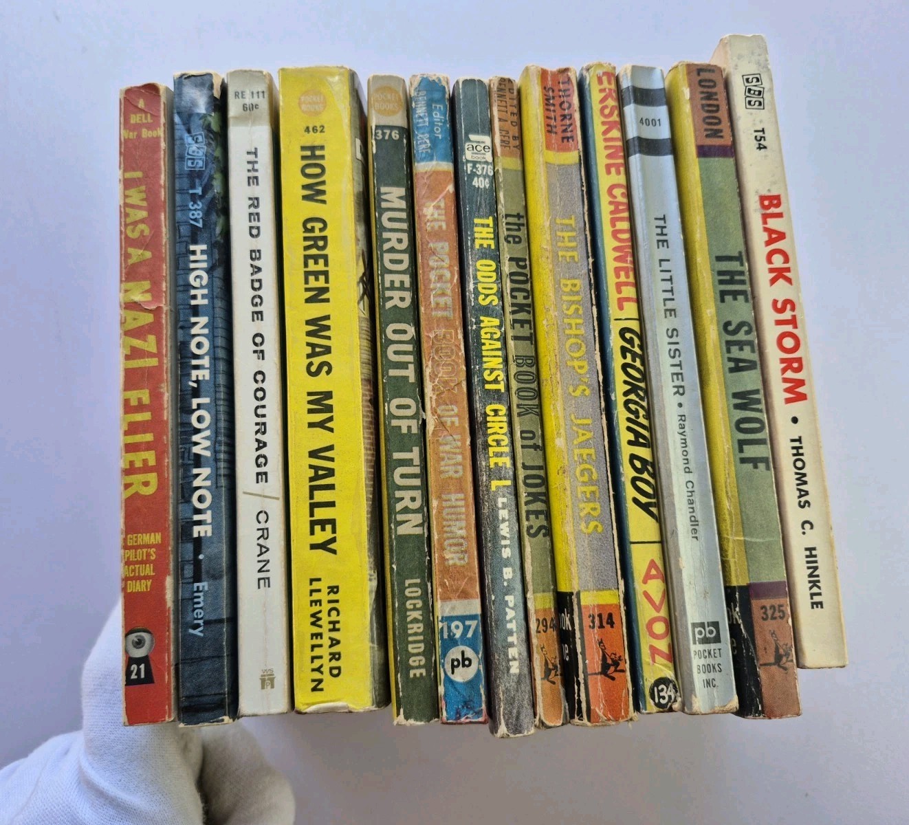Vintage Pocket Books Mixed Years Paperback Lot 13 War Mystery Thriller Jokes