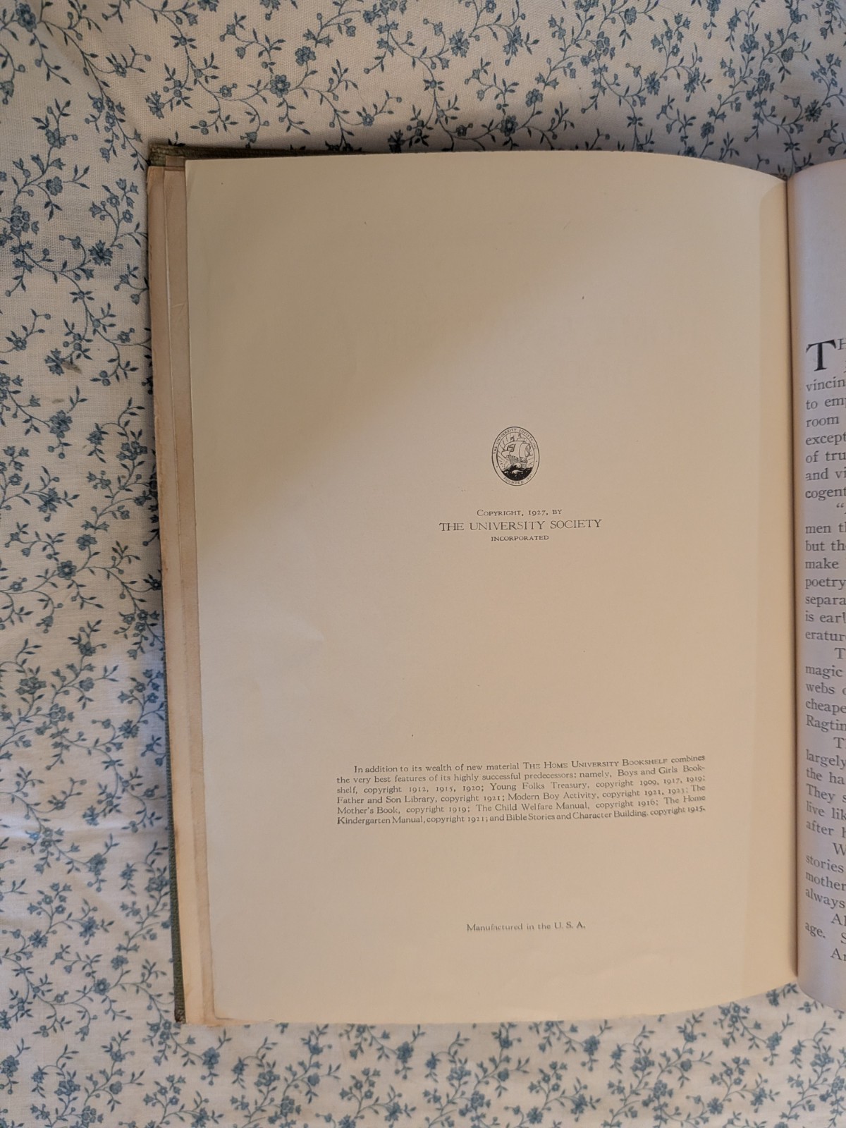 1927 Home University Bookshelf Volume III Folk-Lore, Fables, and Fairy Tales