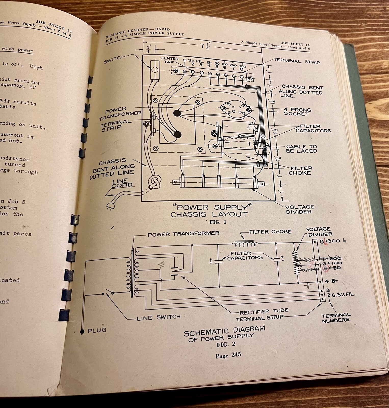 Mechanic Learner Radio US Army Corp of Engineers Antique Book 1942 Training Unit
