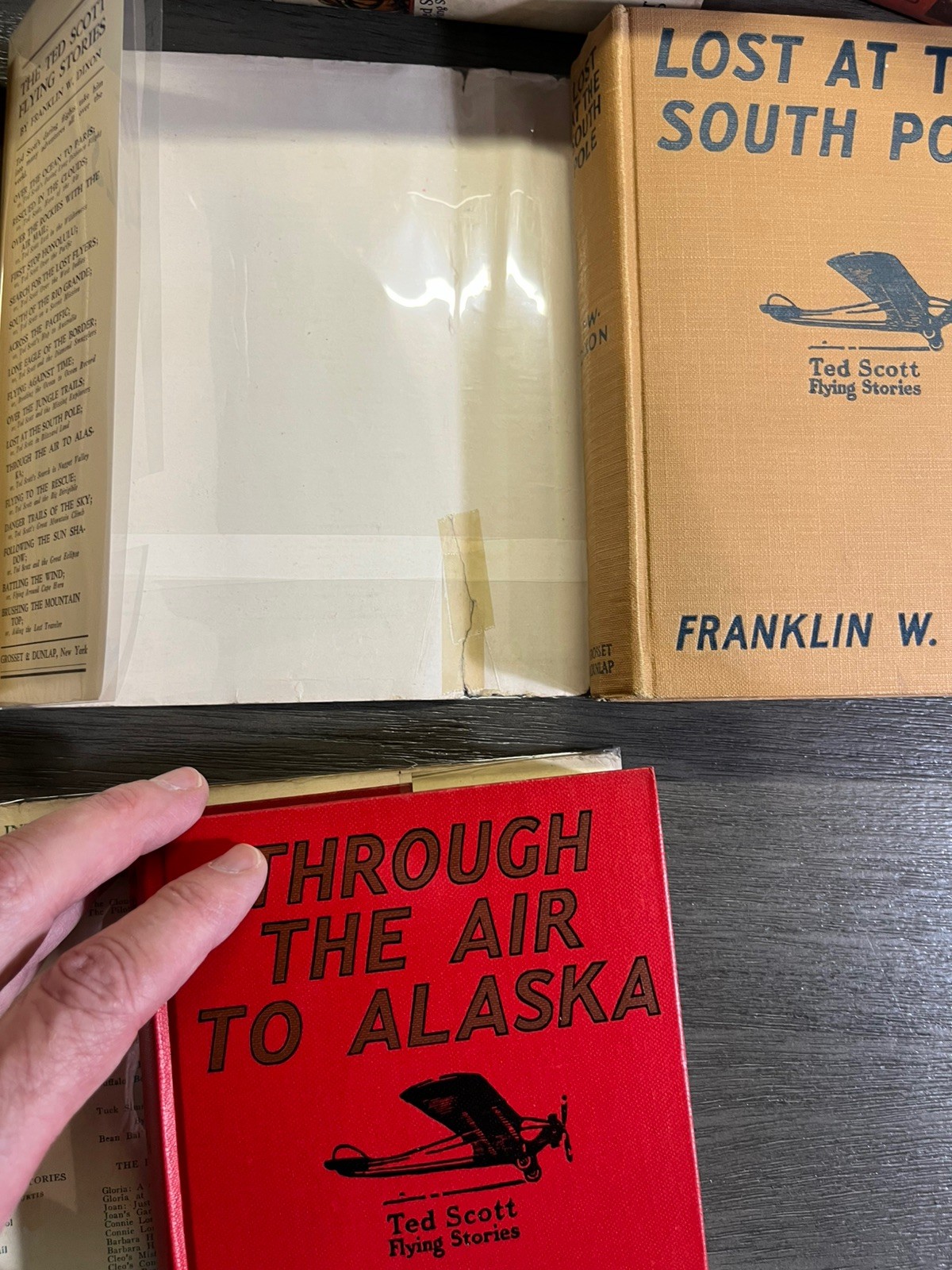 “Ted Scott Flying Stories” Lot #-13,15-20 Franklin W. Dixon Illus. HC DJs Exc!