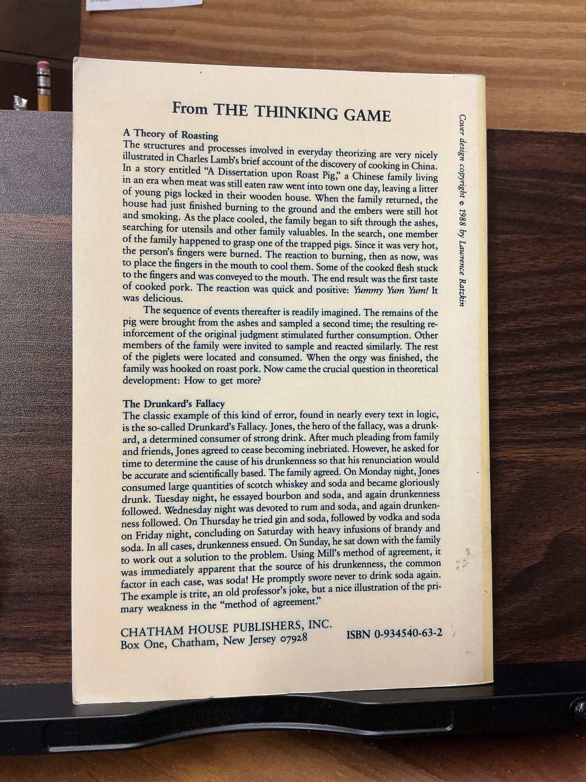 Eugene J Meehan / The Thinking Game 1988
