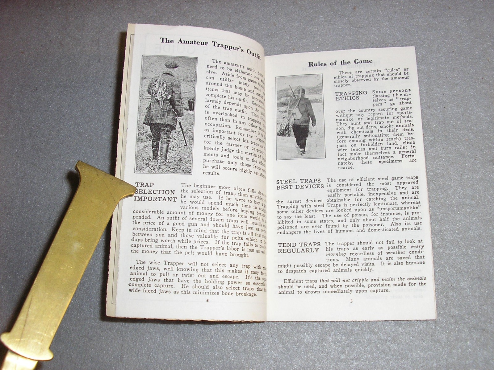 Antique Hunting Book Trapping Tricks Trapper’s Guide Methods Traps Catalog 1925