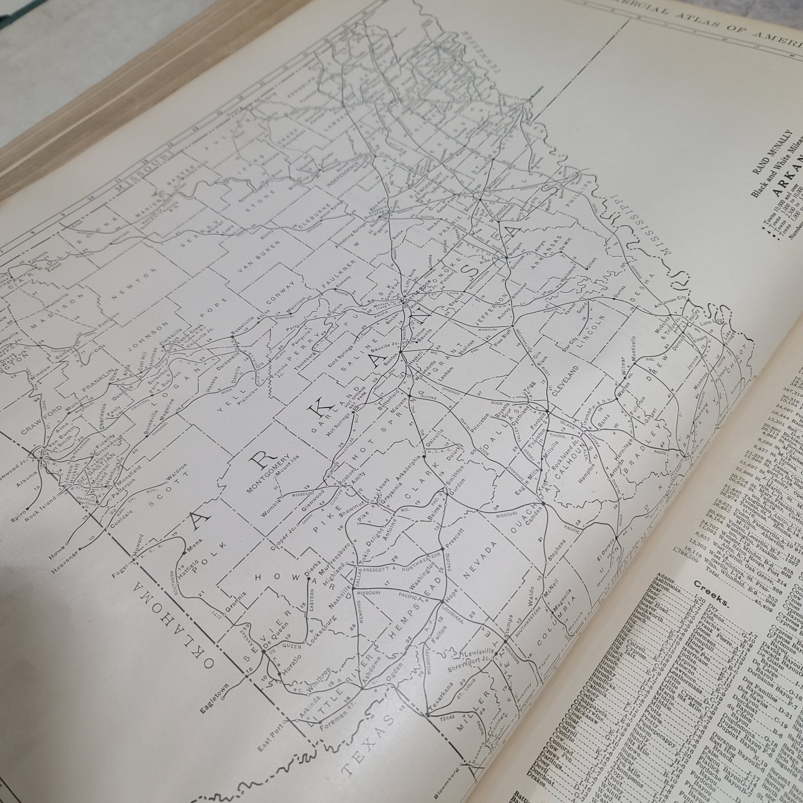 Rand McNally Commercial Atlas of America 1924 Canvas Backing 643 Pgs World Maps