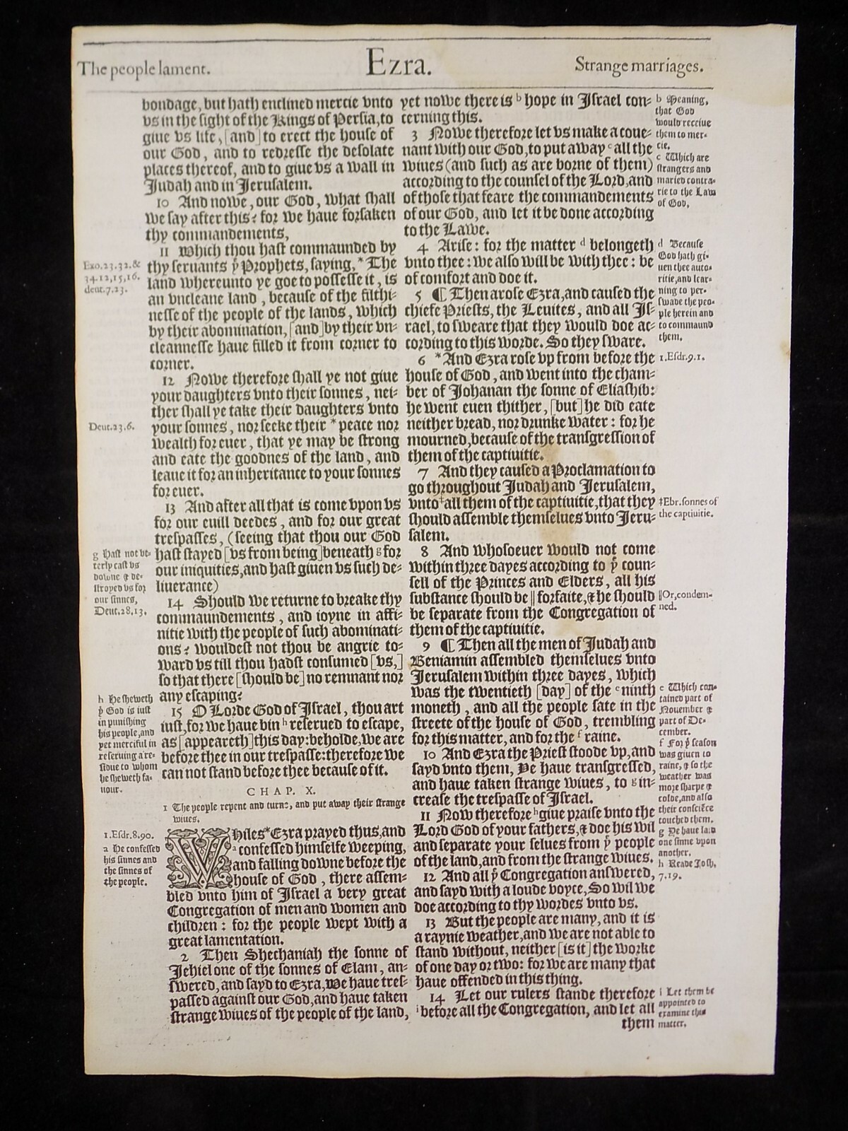 1583 Noblest Geneva Bible Folio- Book of Ezra- YOU PICK
