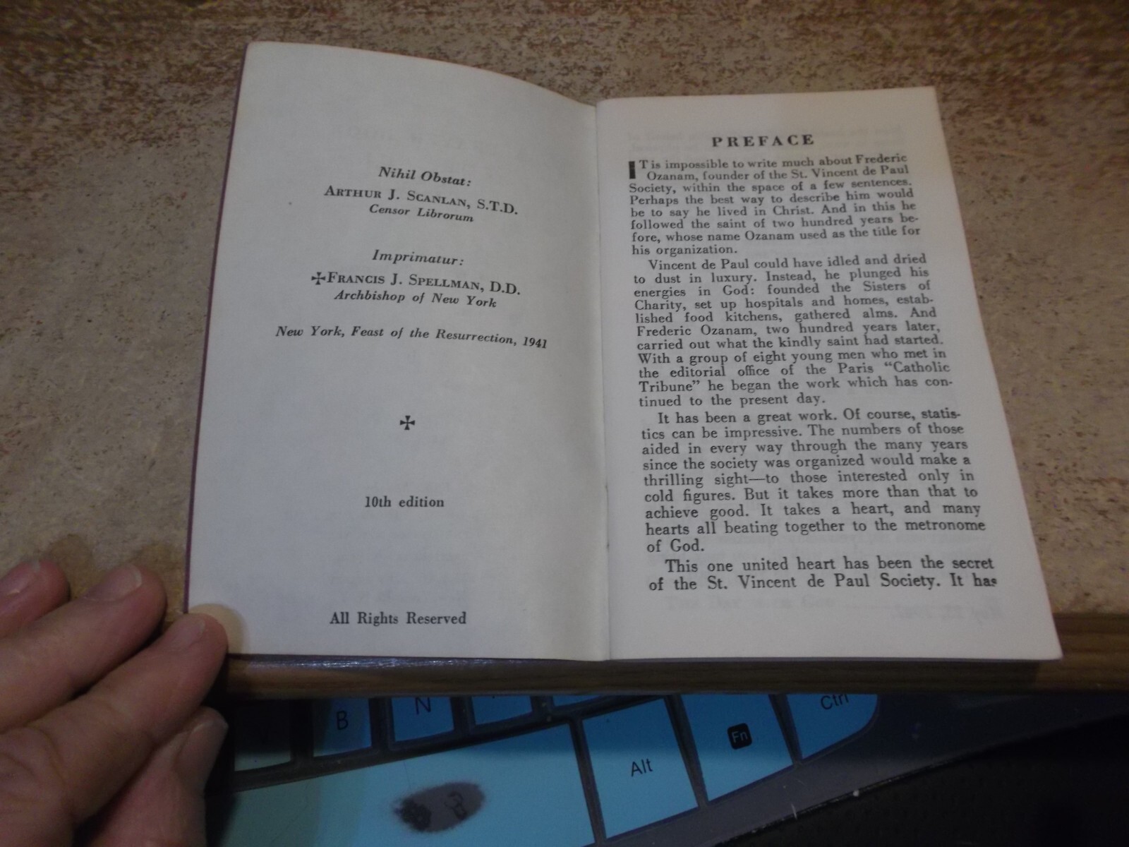 Prayer Book for the Sick – Rev. Meehan – 1941 – Pocket Size – SC