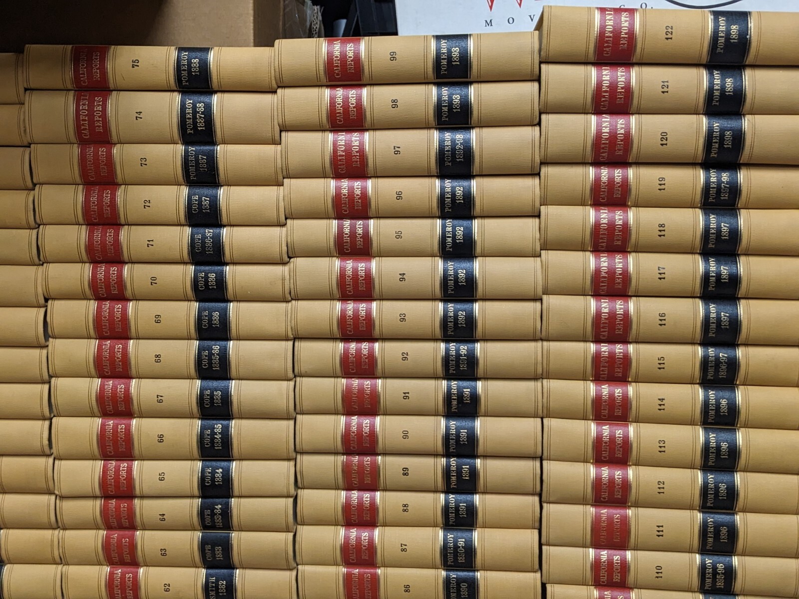 California Reports Vintage Law Books 1852-1934, SET OF 219 Volumes, LIKE NEW