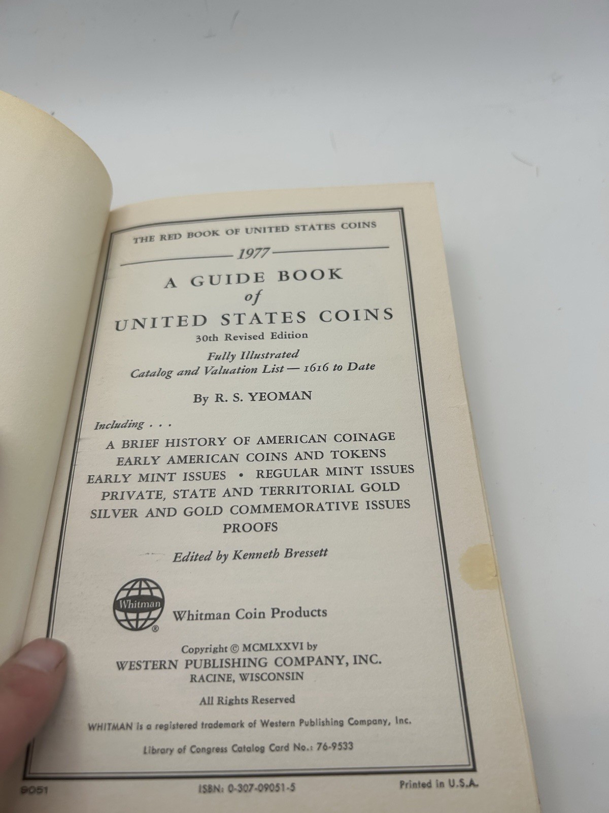 1977 Red Book US Coins 30th Edition R S Yeoman Whitman Guide