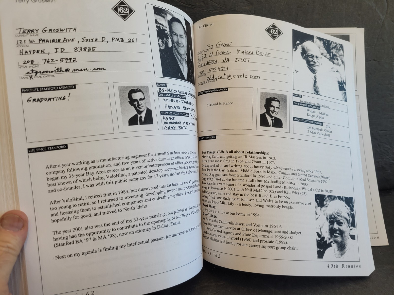 Stanford Class of 1962 – 40th Reunion Yearbook