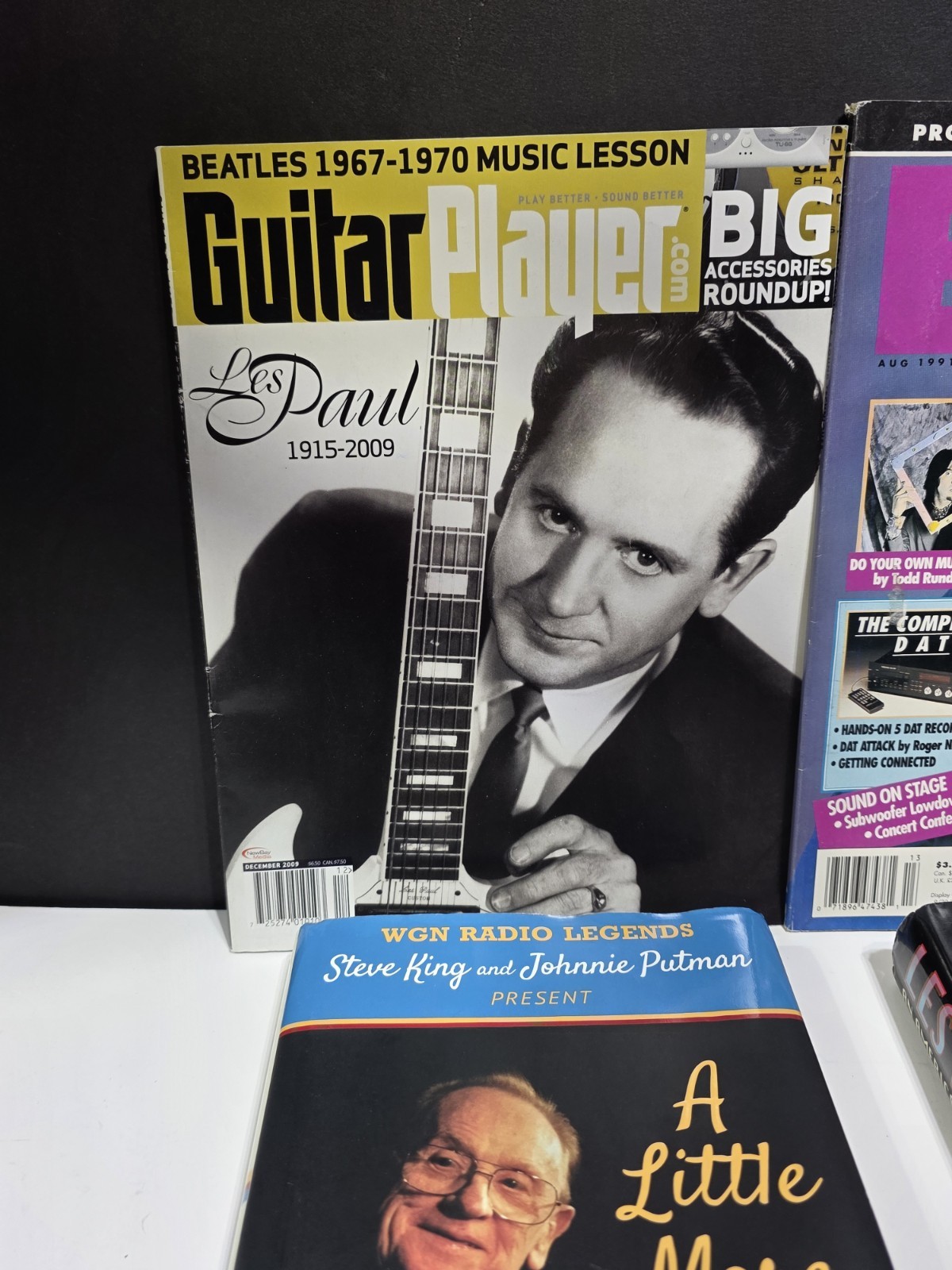 ESTATE SALE – LES PAUL LOT – 2 Books, 2 Magazines, 1 DVD (still sealed) and 1 CD
