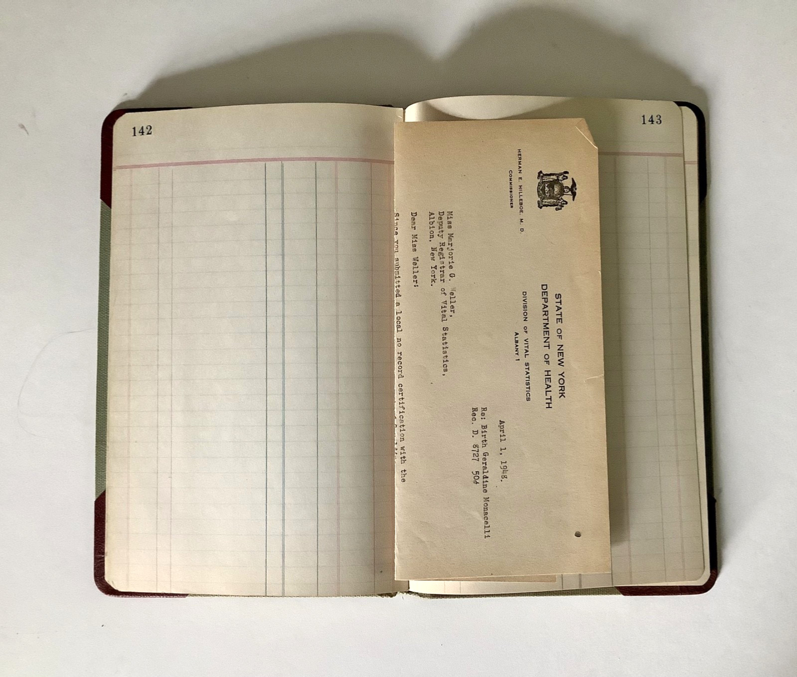 Antique RECORD Book & One JOURNAL Book PAIR SOLD Together Used and Worn *BLANK*