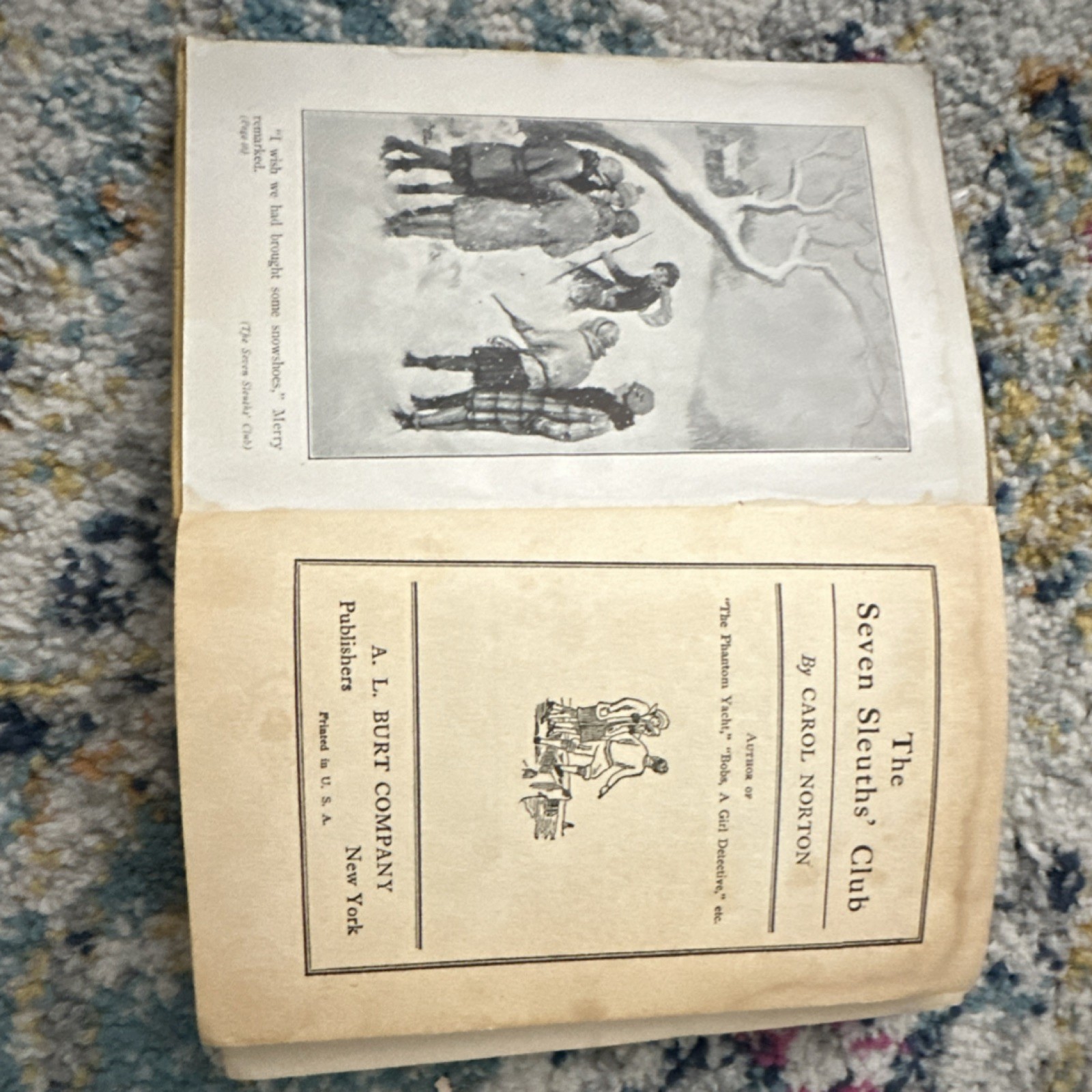 Carol Norton The Seven Sleuths’ Club Illustrated Hardcover A. L. Burt Mystery