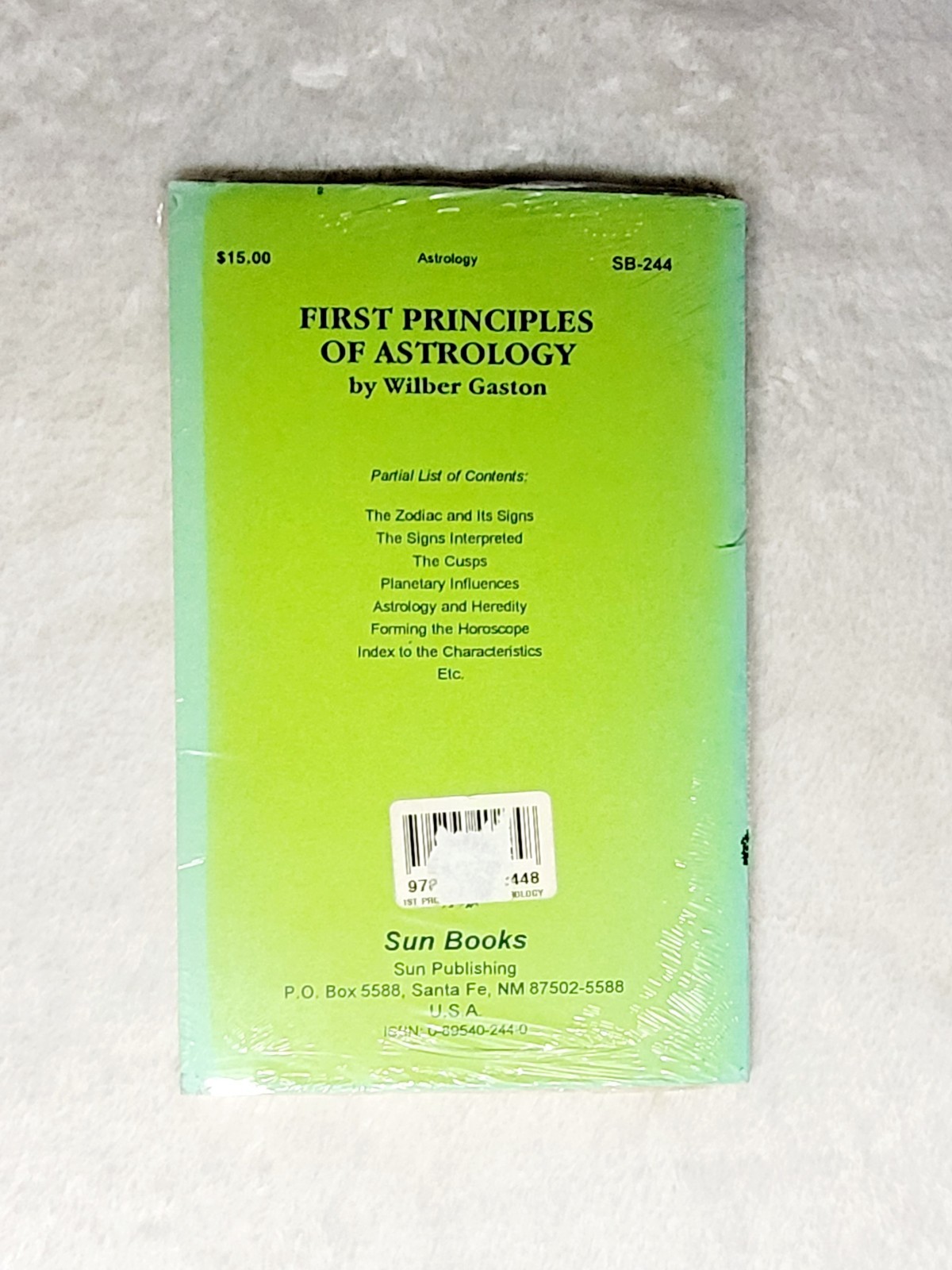 First Principles of Astrology Gaston 1996 Paperback Book NEW In Plastic