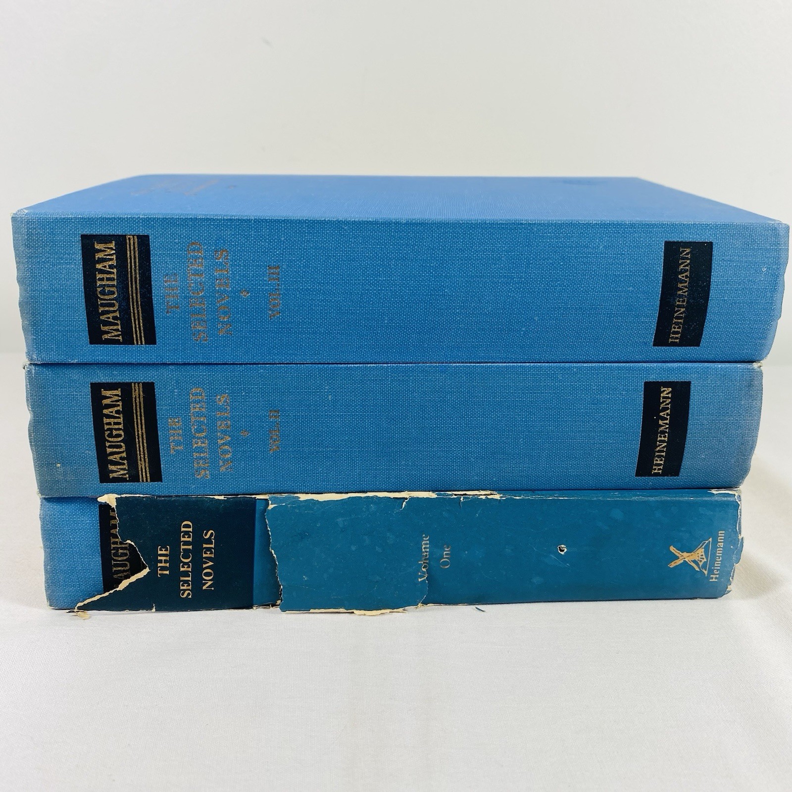 The Selected Novels of W Somerset Maugham. Full 3 vol set. Heinemann 1953, 1st.
