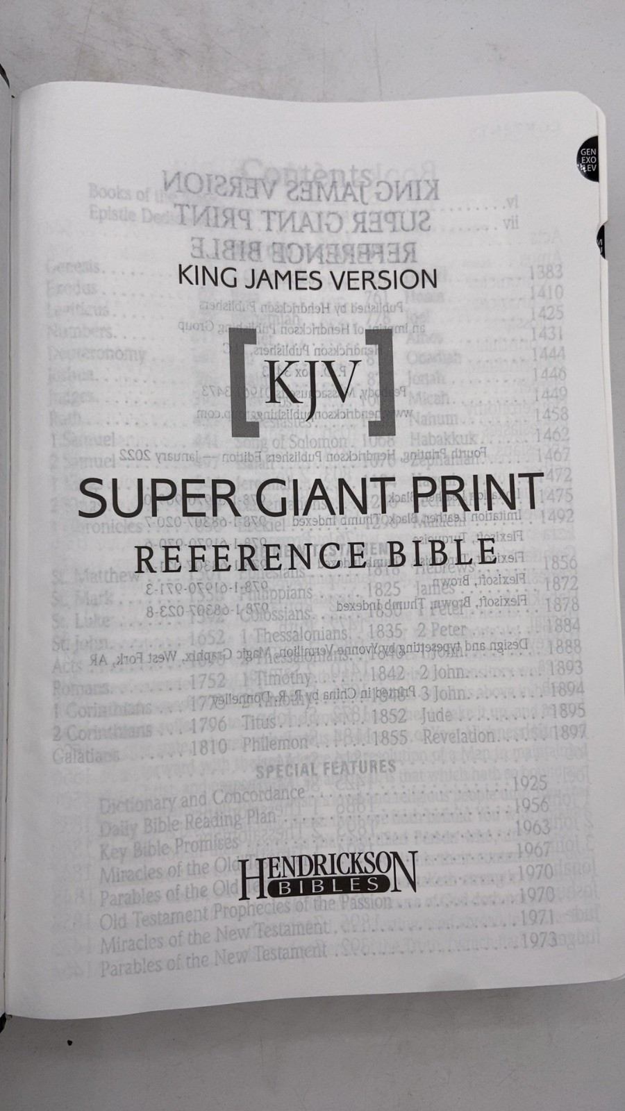 Holy Bible Super Giant Print Reference Bible Fourth Printing 2022