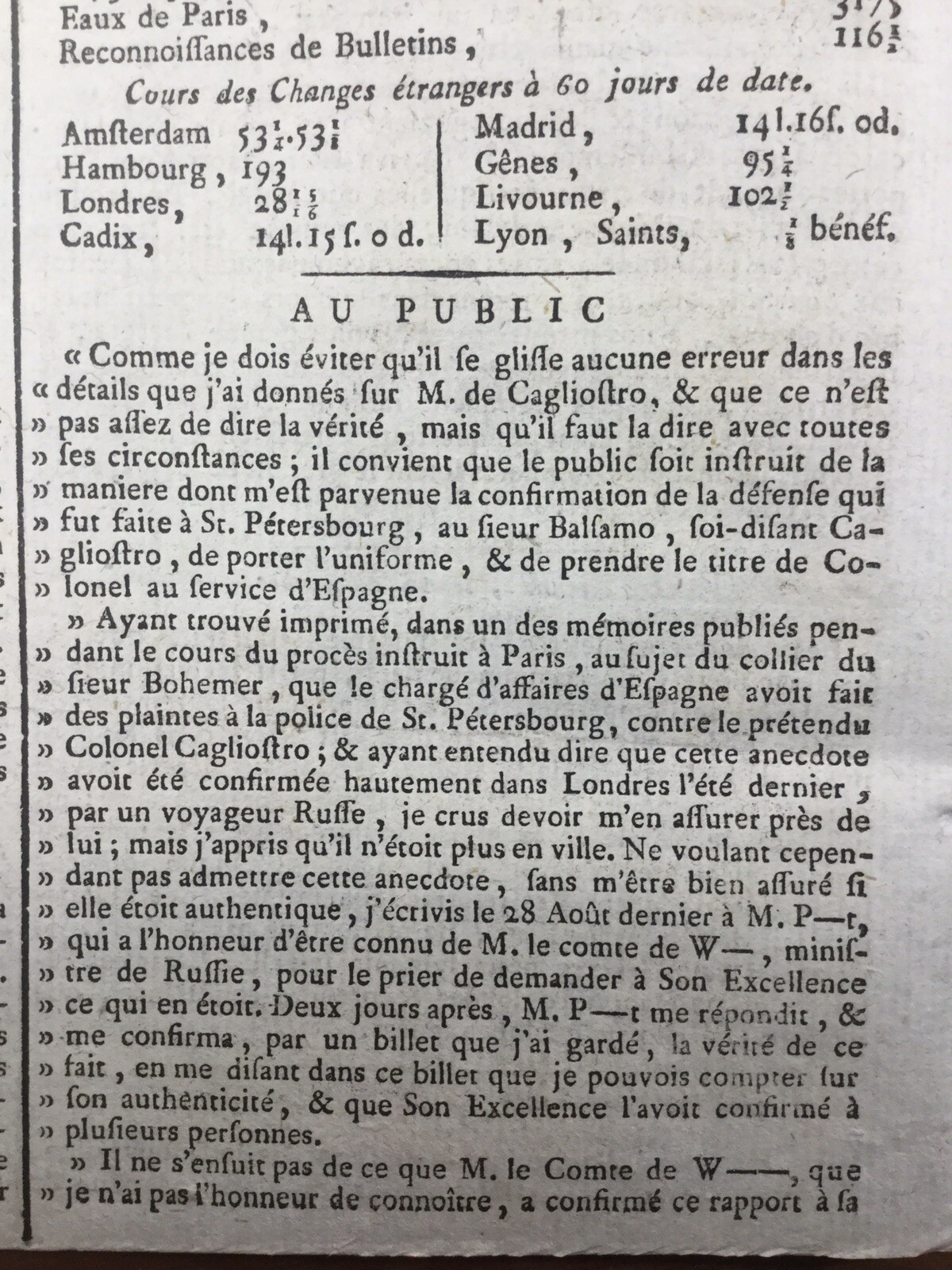 Porte-Monnaie States Unis 1786 New York NEWPORT Cagliostro Slave IN