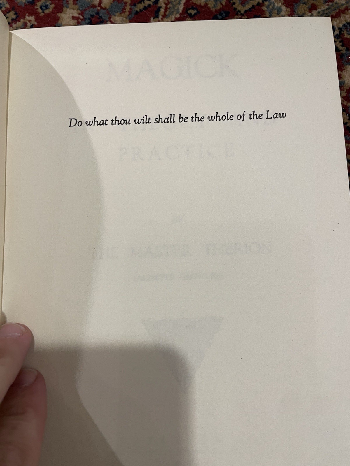Magick in Theory and Practice by Master Theruon ALEISTER CROWLEY