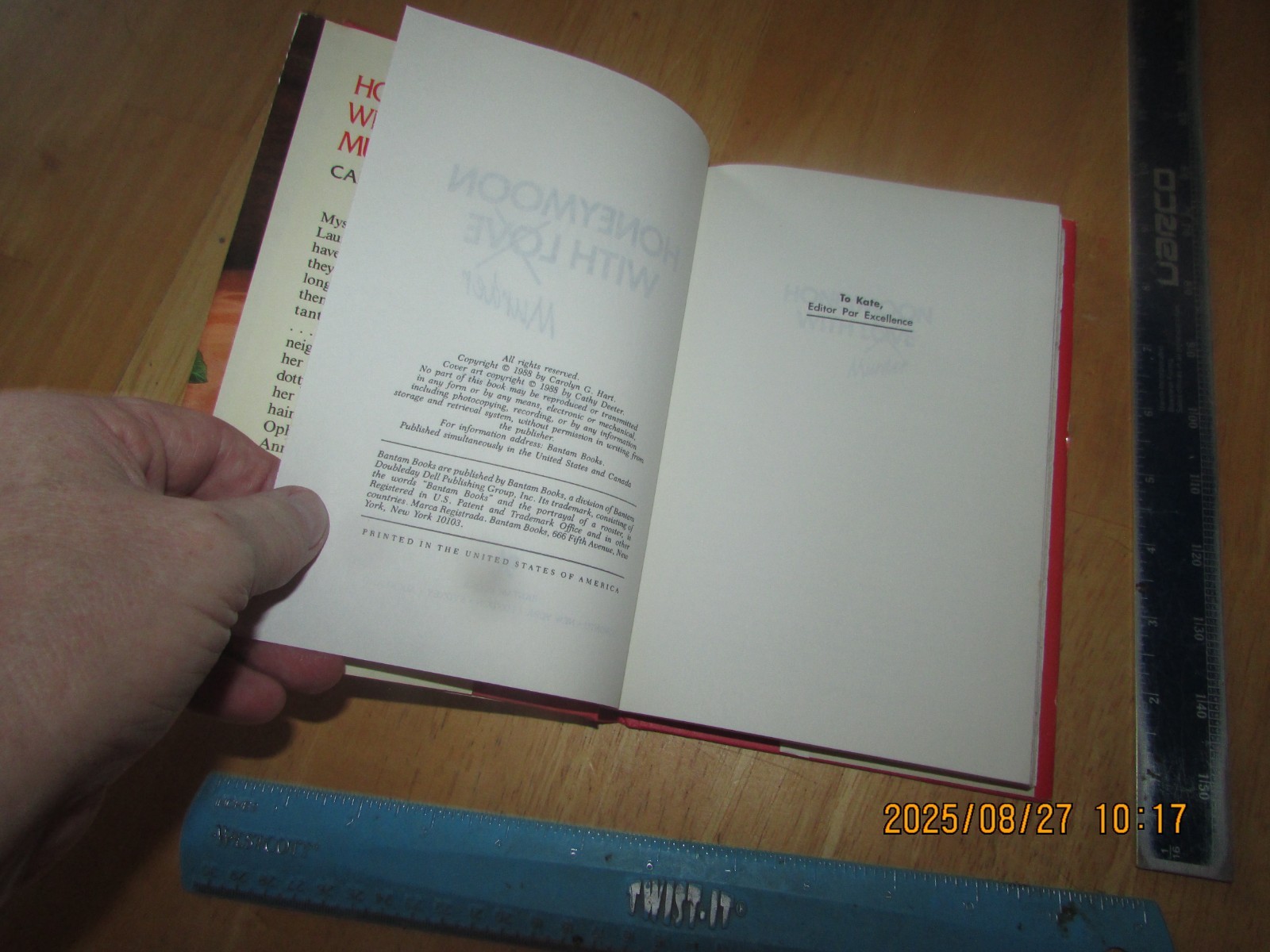 Honeymoon with Murder by Carolyn G. Hart (1988, Hardcover, BCE)