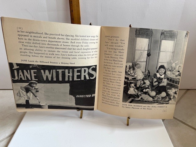 1936 JANE WITHERS LIFE STORY TWENTIETH CENTURY FOX WHITMAN PUB. BOOK PUBLICATION