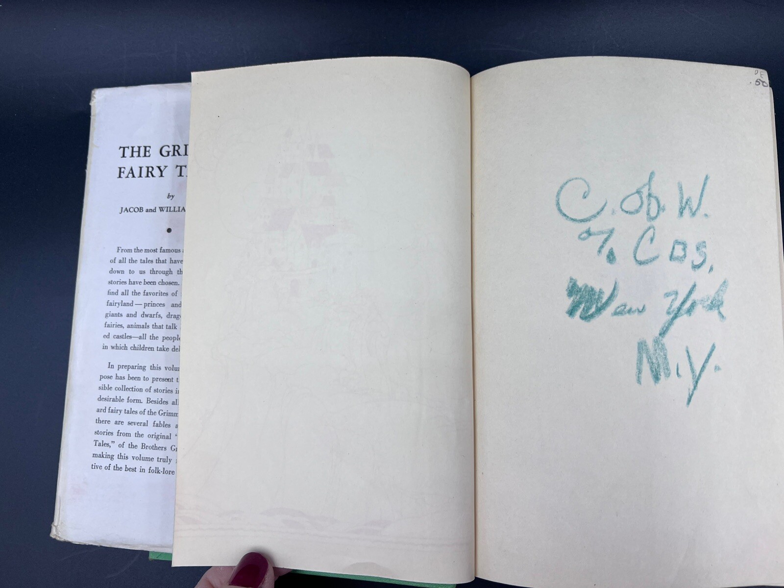 ANTIQUE 1ST. Edition GRIMM’S FAIRY TALES Hardcover with Dust Cover