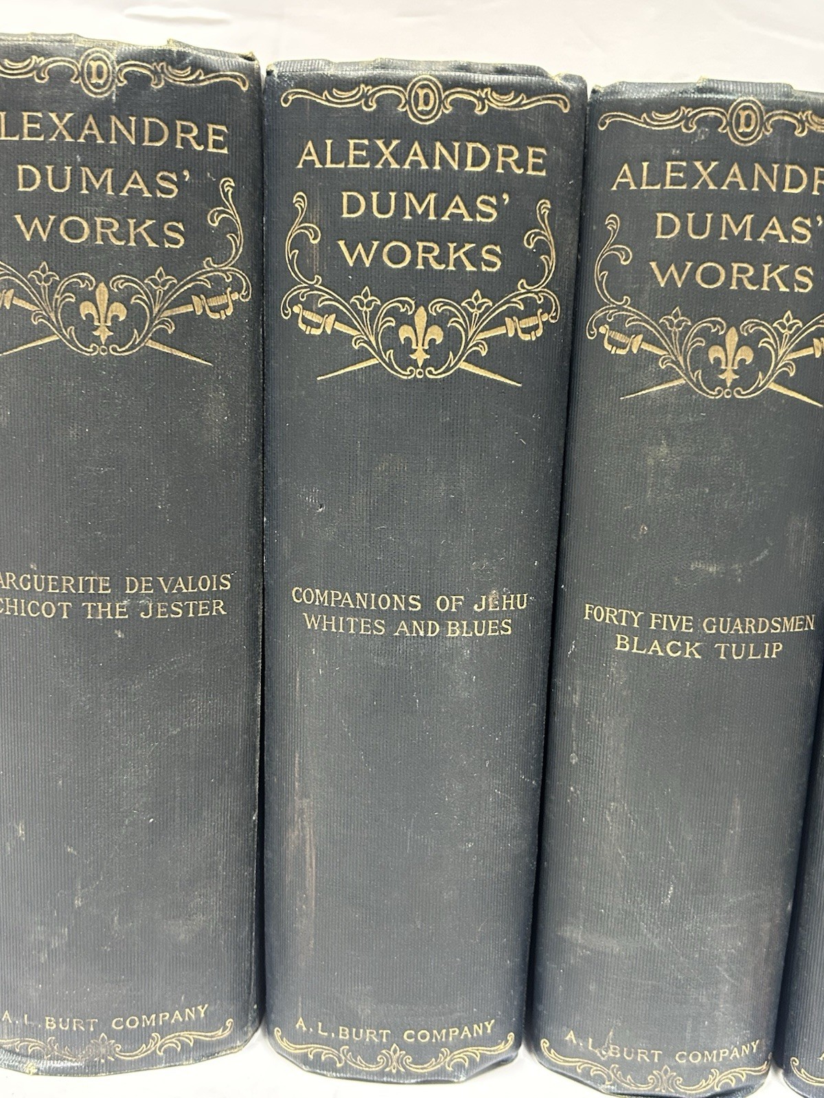 Antique The Works Of Alexandre Dumas A.L. Burt Company Standard Edition 4 Volume