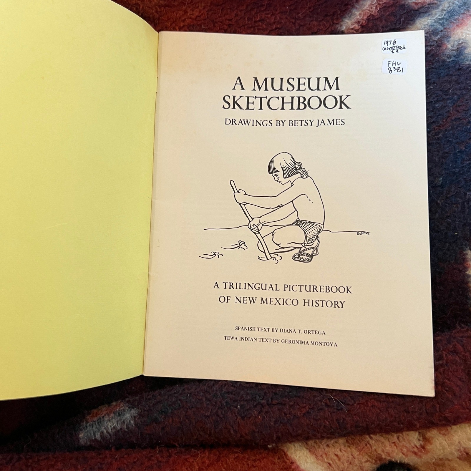 VTG Museum Of New Mexico Sketchbook Press Betsy James A Museum 1976 Trilingual