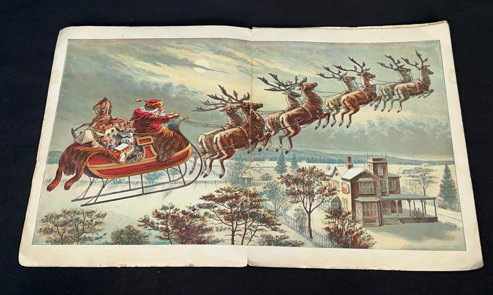 Original Antique 1896 Santa ‘The Night Before Christmas’ McLoughlin Bros Scarce!