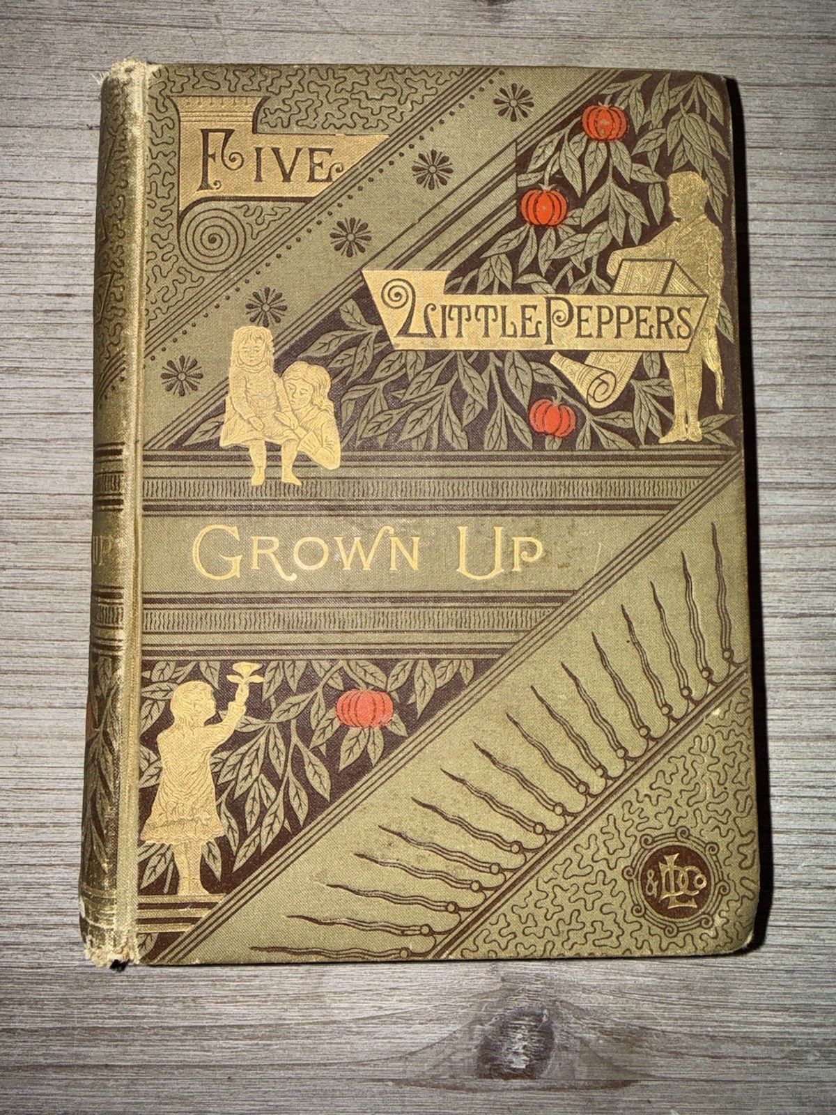 1880 & 1892 Five Little Peppers Set | Lothrop | Ornate Gilt Victorian Bindings