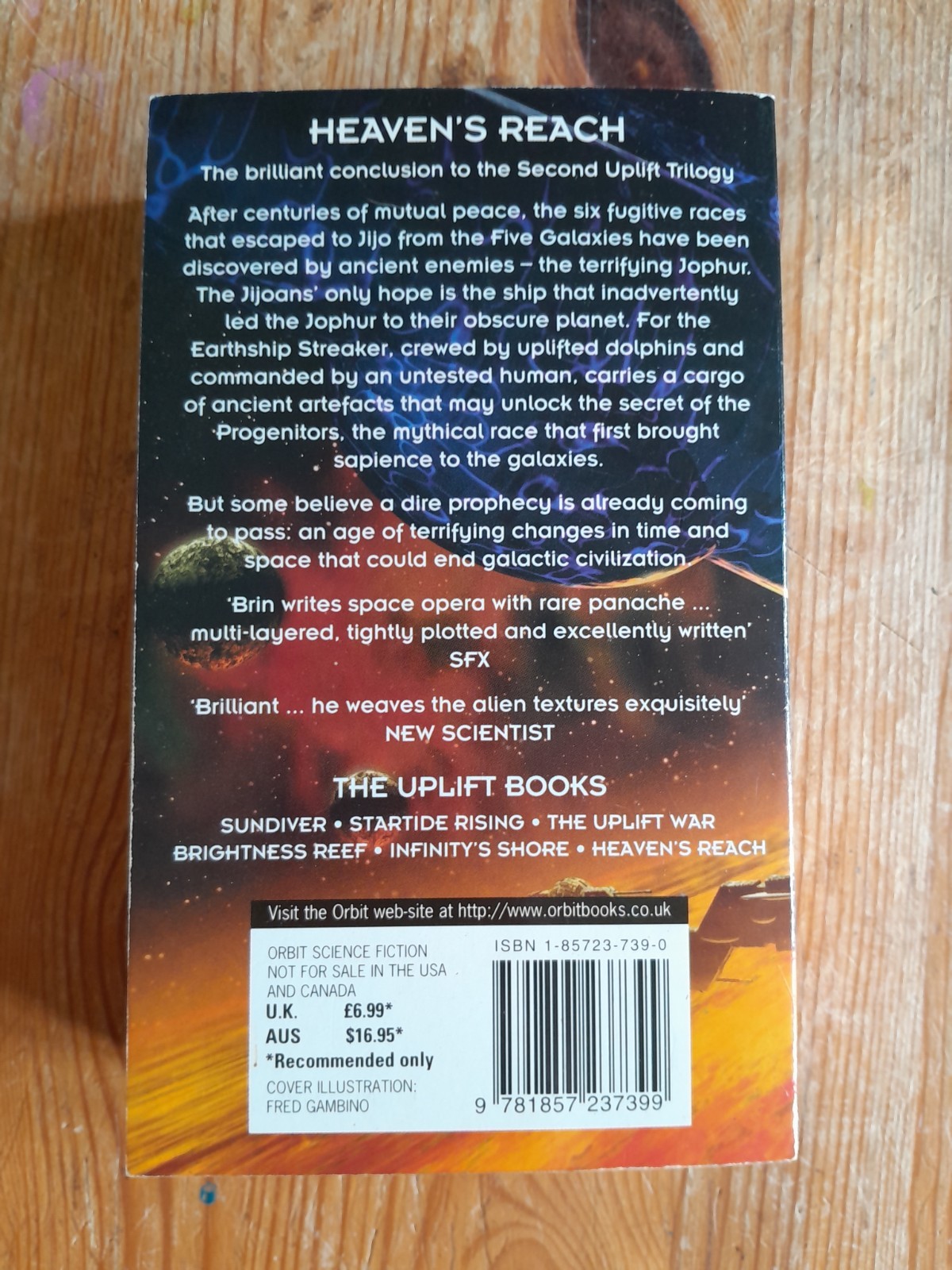 Heaven’s Reach by David Brin – An Uplift Novel – Science Fiction paperback 1999