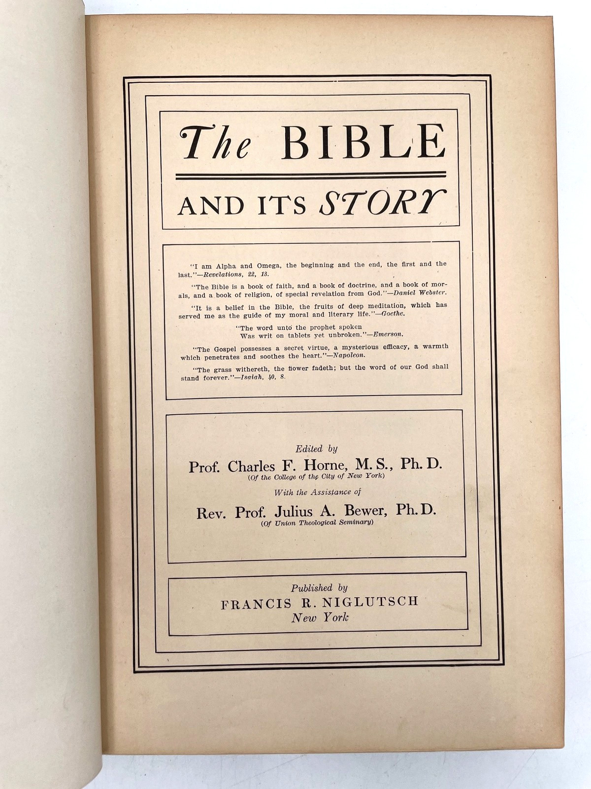 The Bible And Its Story Vol II-IV 1910 Hardcover Books By Francis R. Niglutsch
