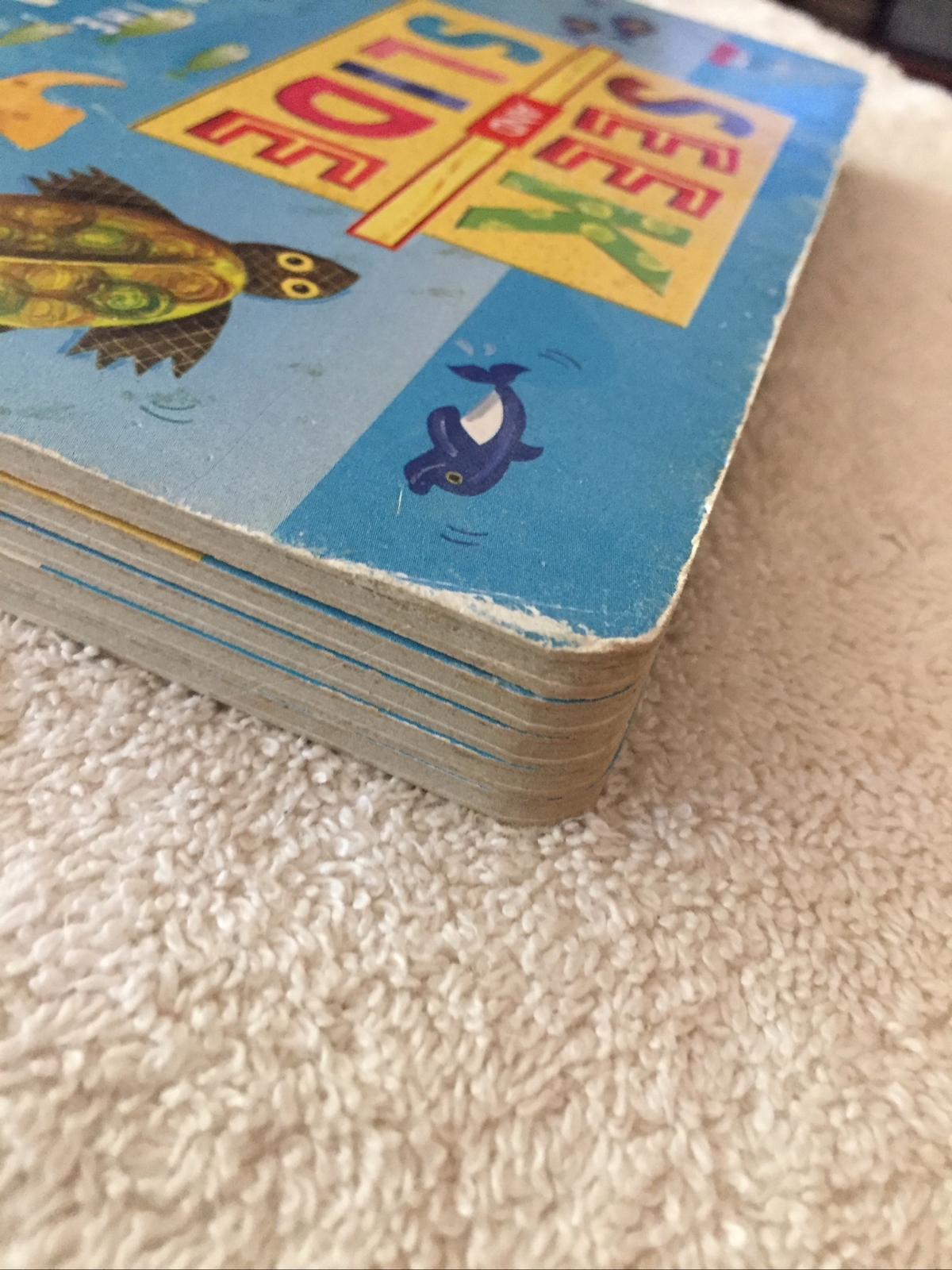 Rare Vintage Board Book In the Sea (Seek and Slide Series)