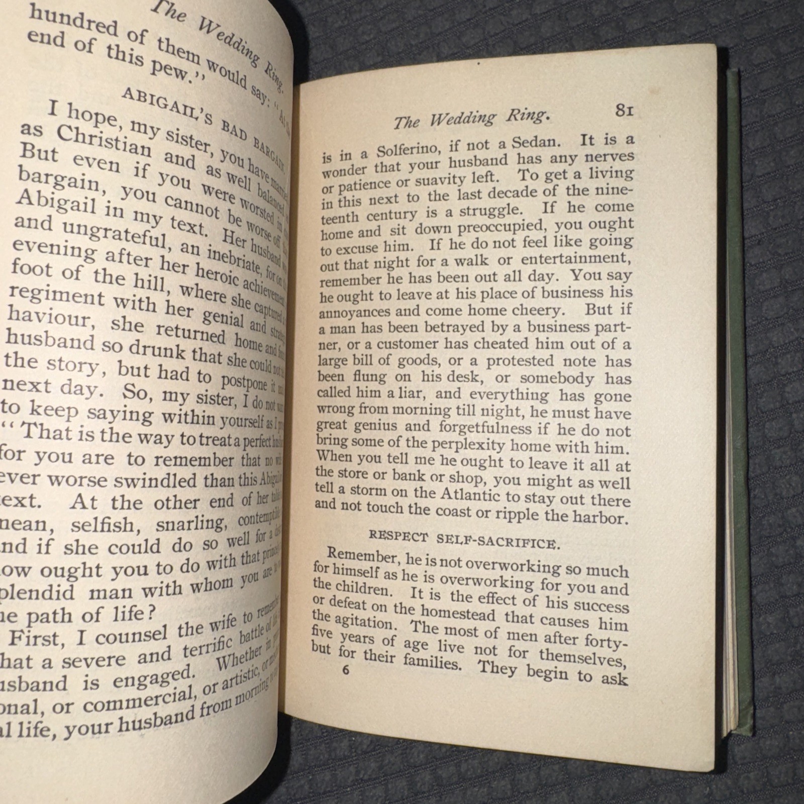 The Christian Herald The Wedding Ring by Talmage 1896 Husbands Wives Matrimony