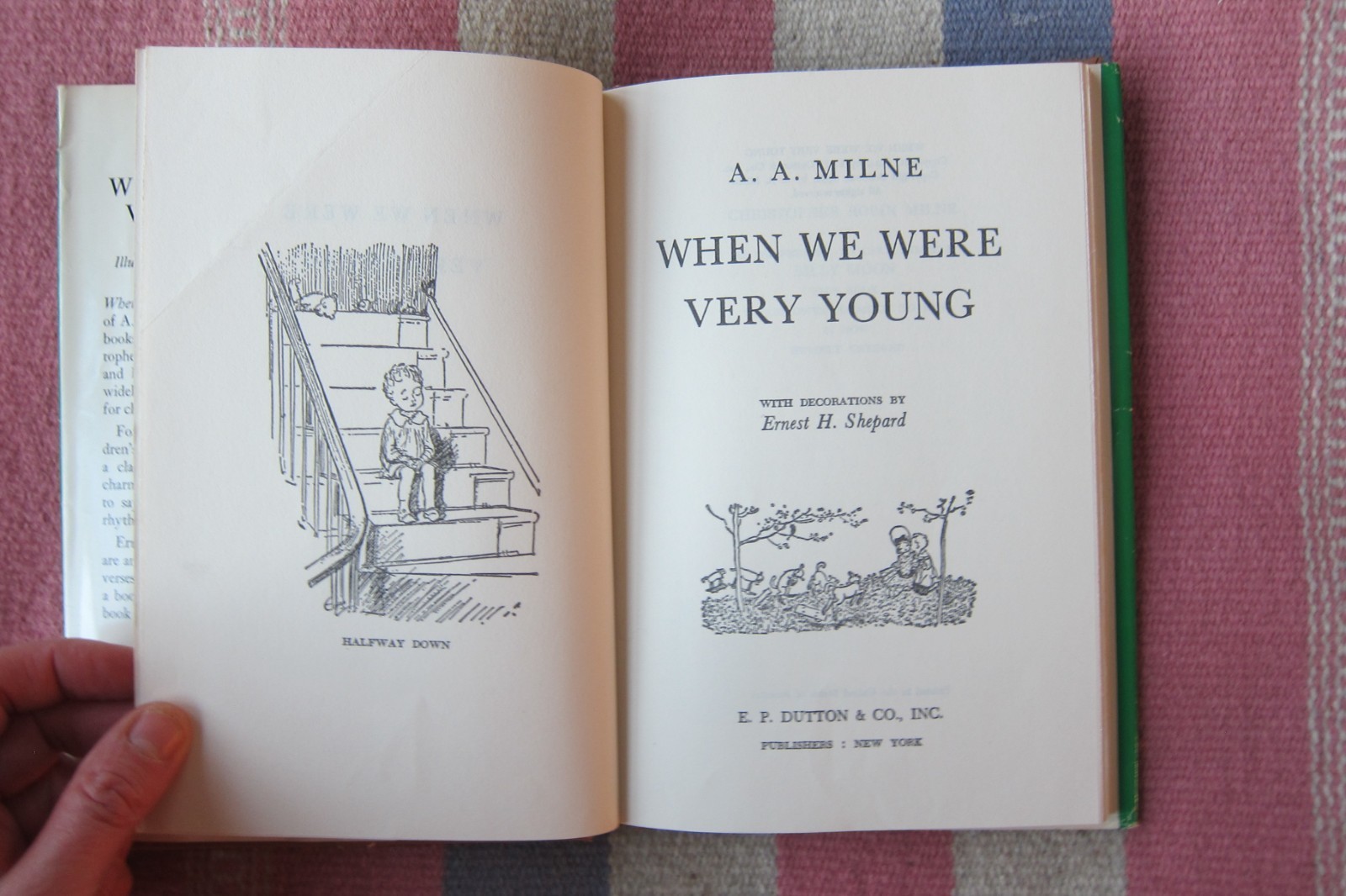 Vintage “When We Were Very Young” A.A. Milne Hardcover Dust Jacket Book Club Ed.