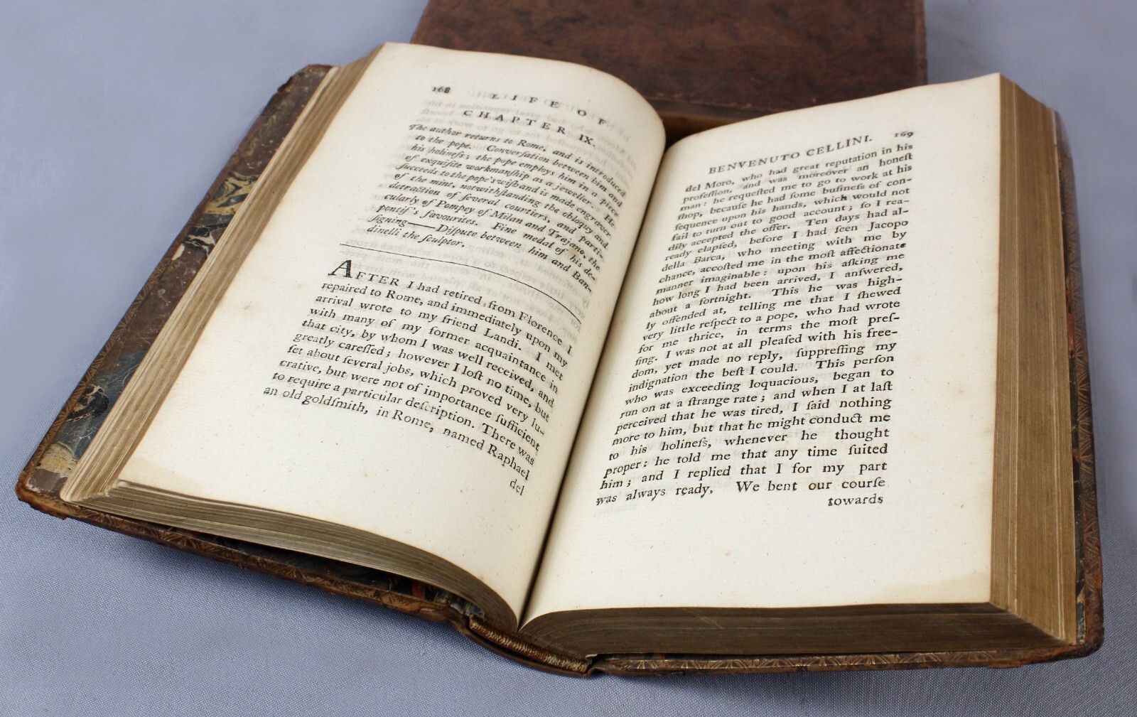 Huguenot artist provenance – curious dice bookplate – in 1771 – Life of CELLINI