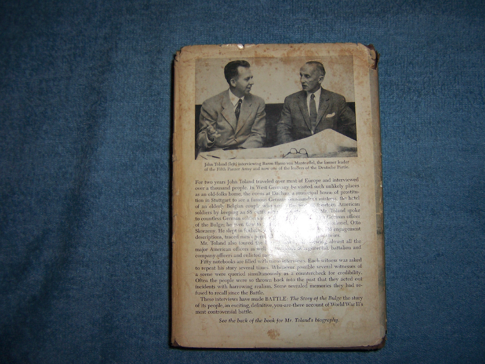 BATTLE by John Toland/1st Ed/HCDJ/Military/War/WWII 1939-45