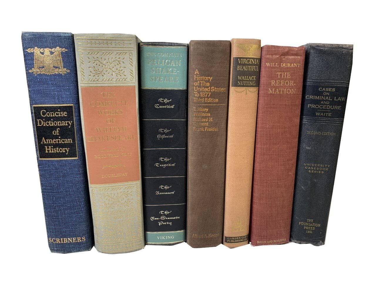 Lot of 10 Vintage Old Rare Antique Hardcover Books – random colors