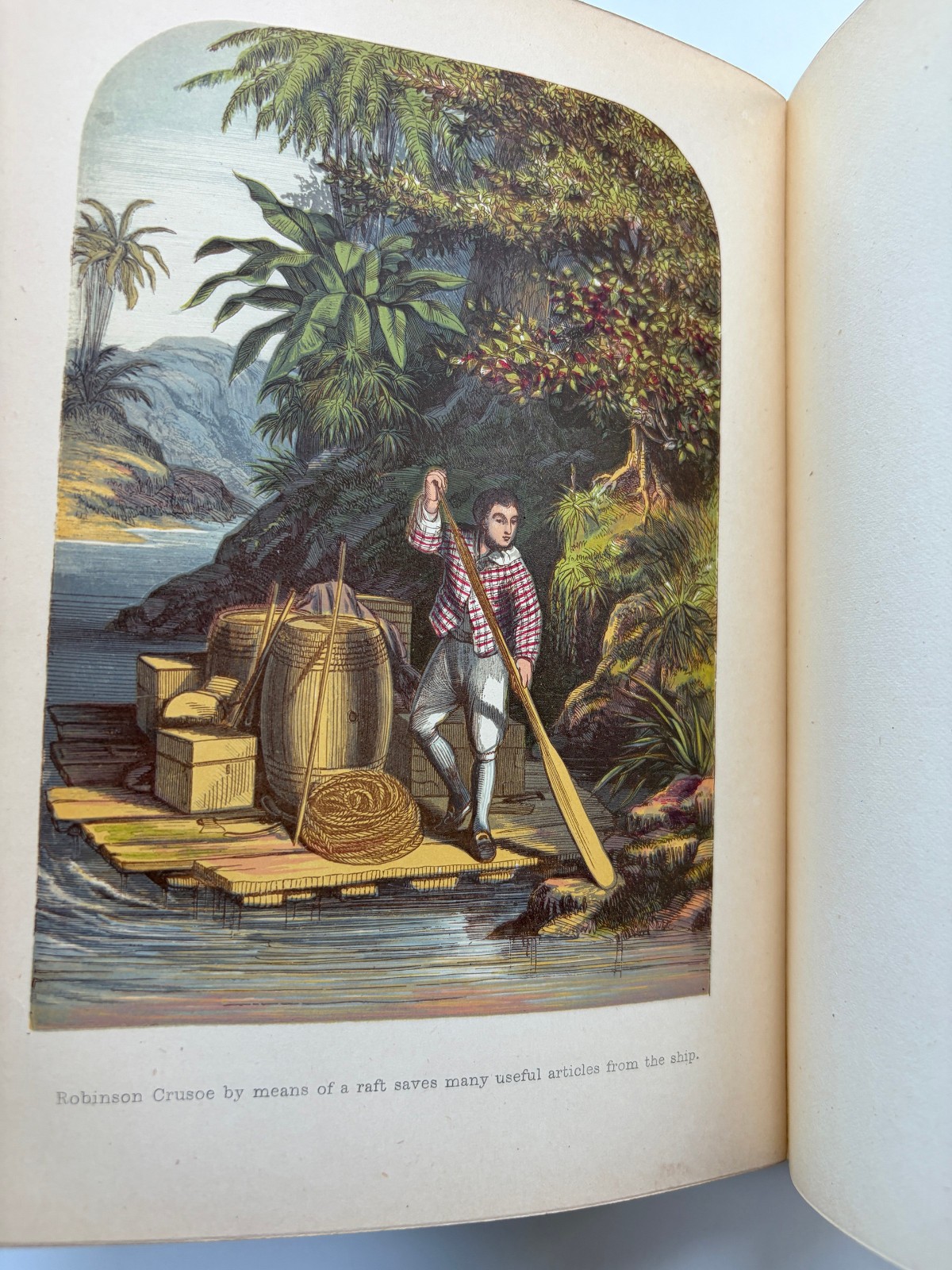Robinson Crusoe Daniel De Foe 1800s Antique Book