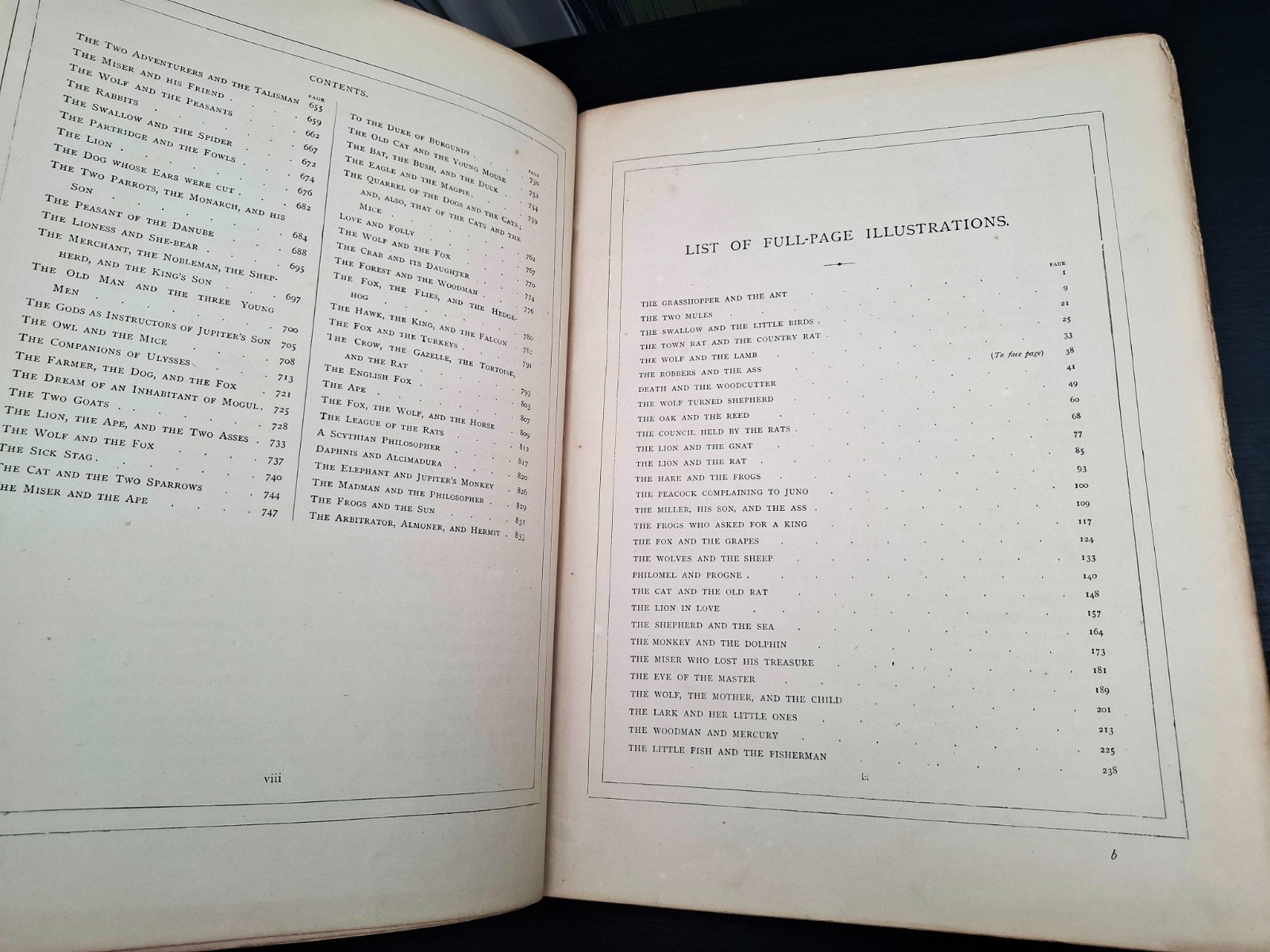 c.1868 – La Fontaine’s Fables / Illustrated by Gustave Doré / Large 4.3 kg / Eng