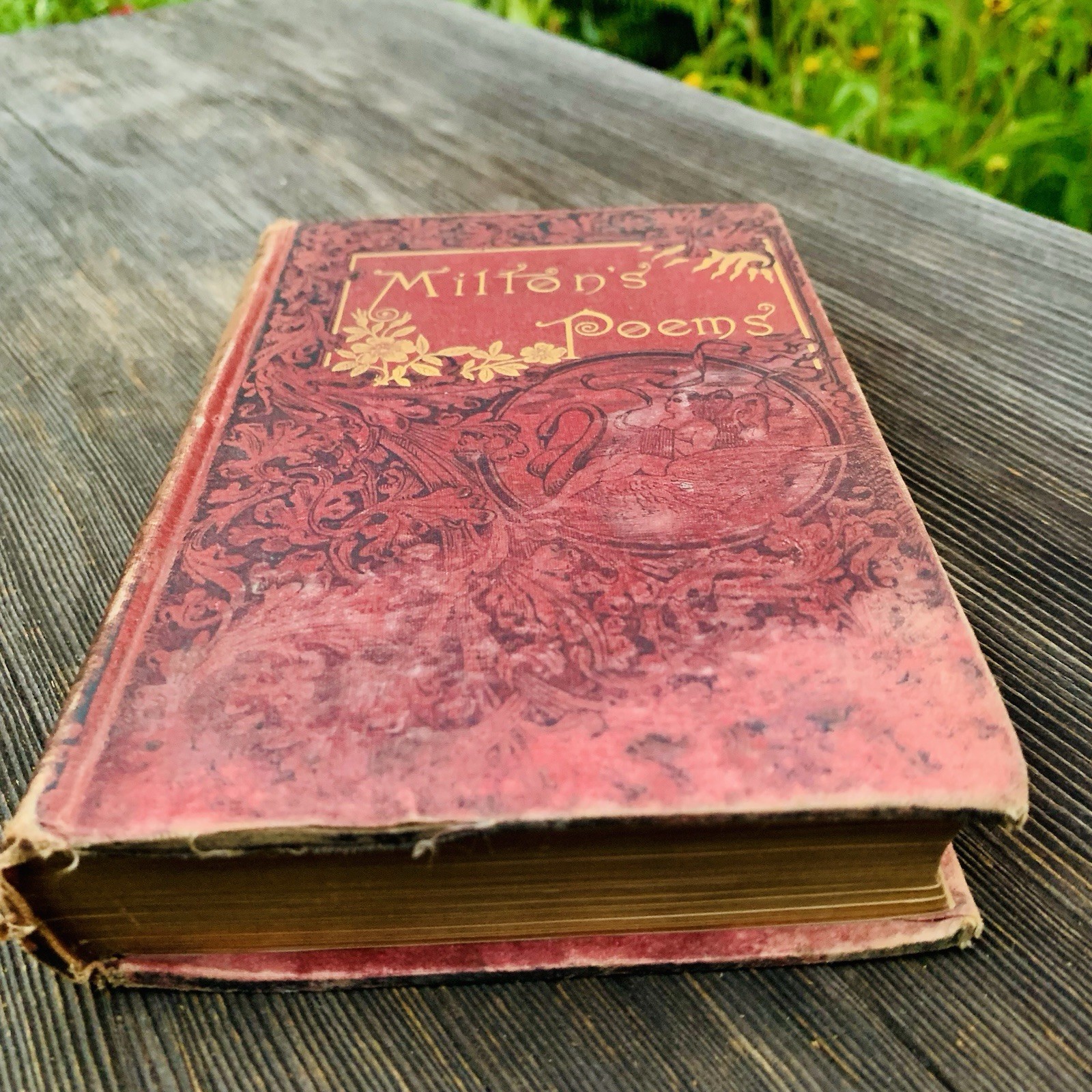 1886 The Poetical Works of John Milton Fine Decorative Binding Gilt Edges READ