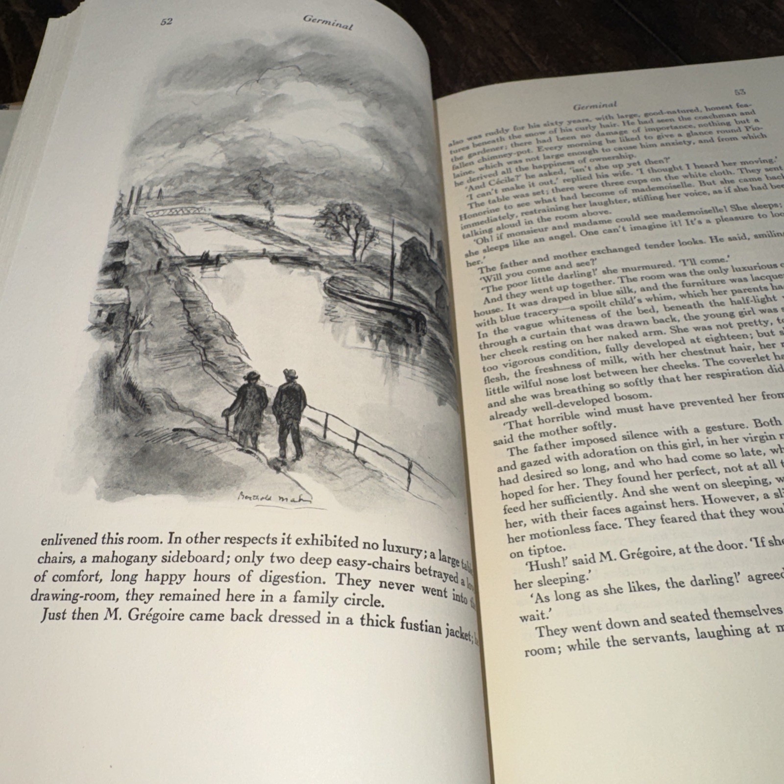 GERMINAL by Emile Zola – 1942 – Heritage Press – Illustrated – Literature