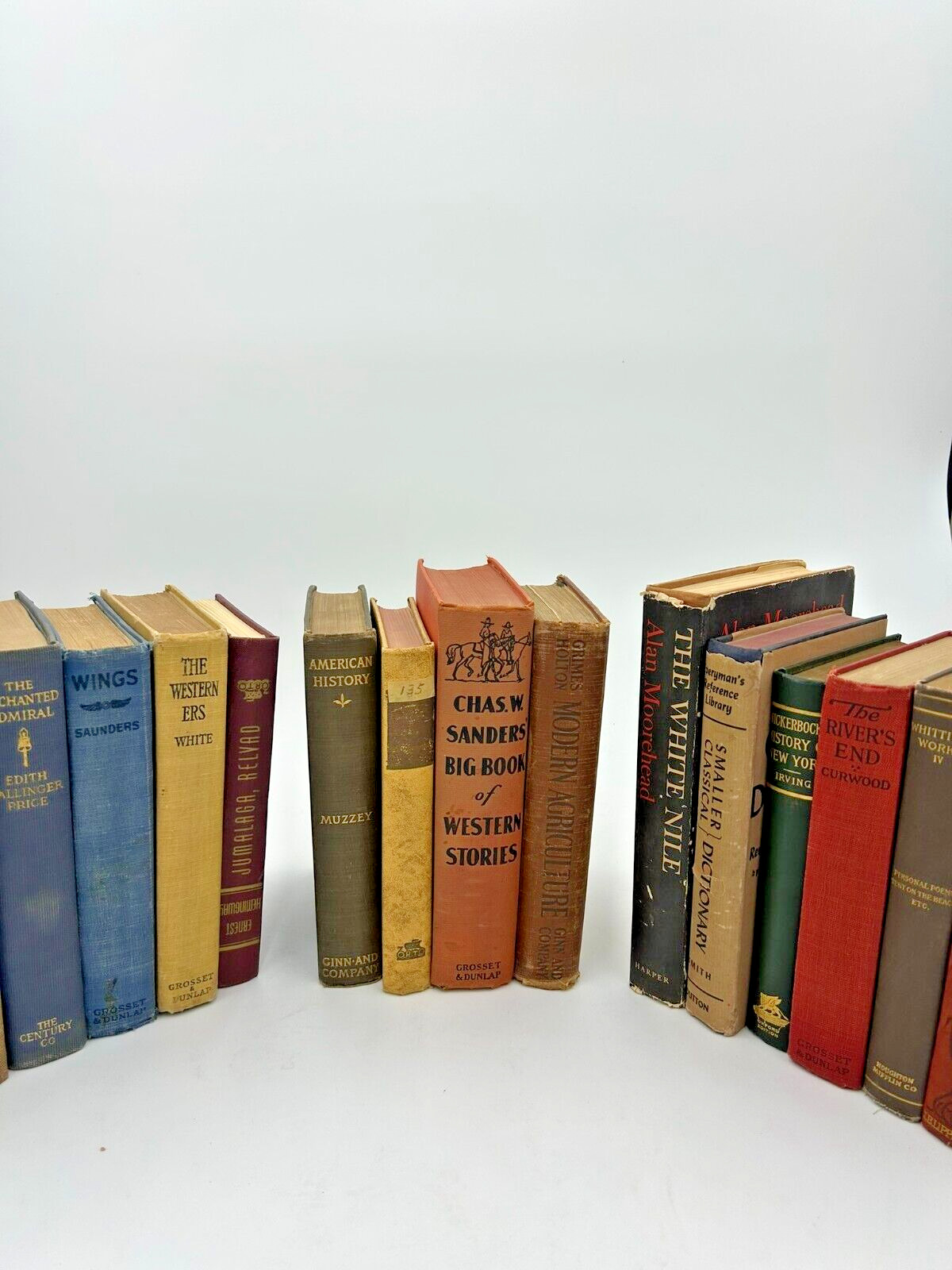Vintage Book Lot of 10 Old Antiquarian Rare Decoration Hardcover Books