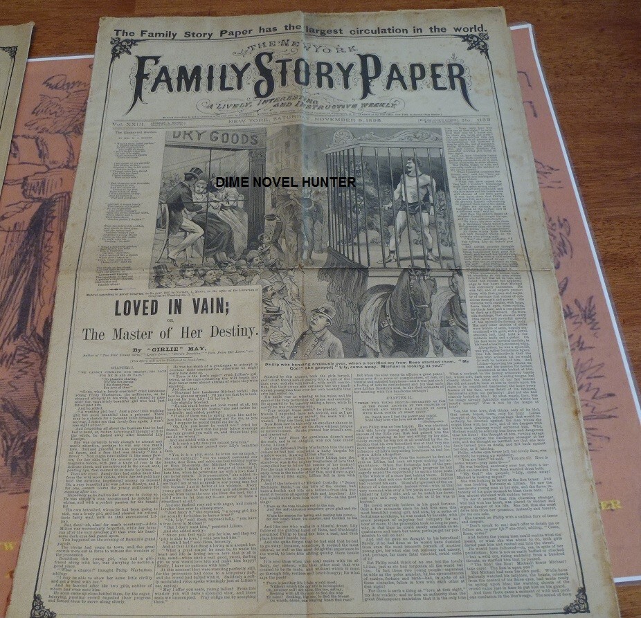 GIRLIE MAY NEW YORK FAMILY STORY PAPER #1153 SCARCE NORMAN MUNRO 1895 STORYPAPER