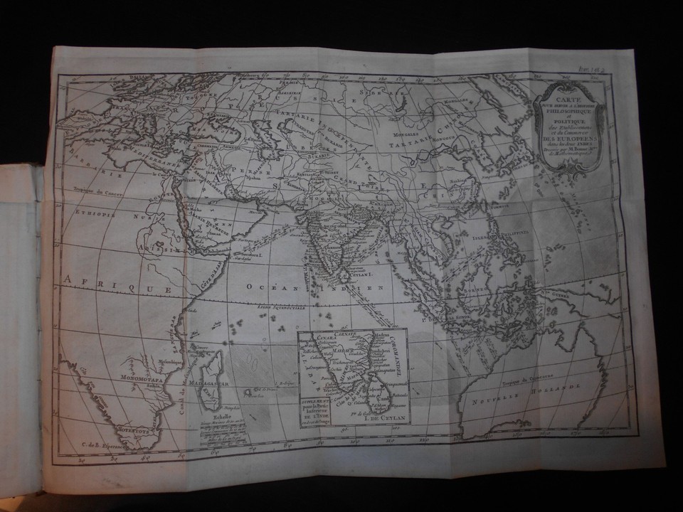 1775 book w/3 maps America, history of Europe politics religion war trade arts