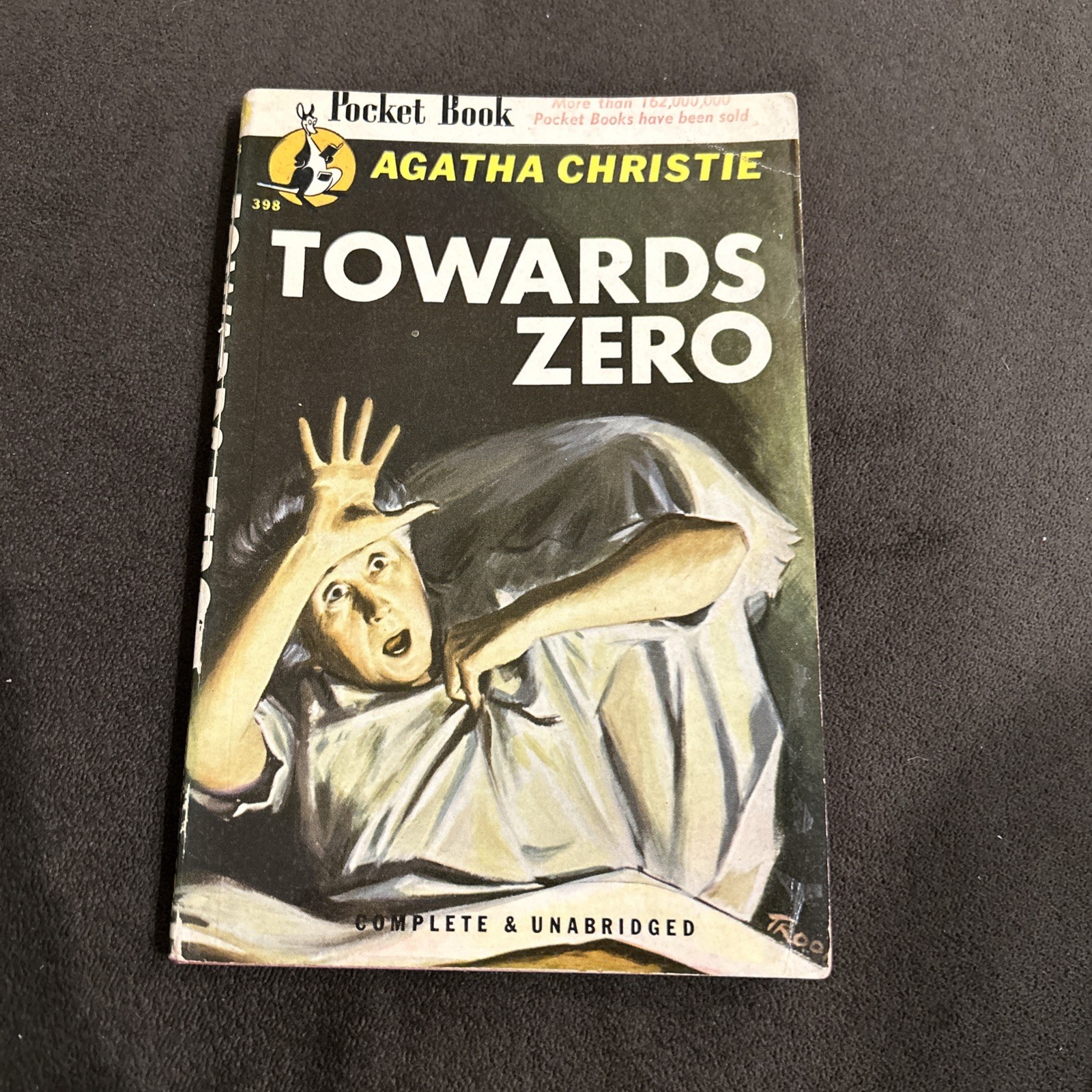 TOWARDS ZERO by Agatha Christie 1947 Pocket Books #398 Rare Paperback