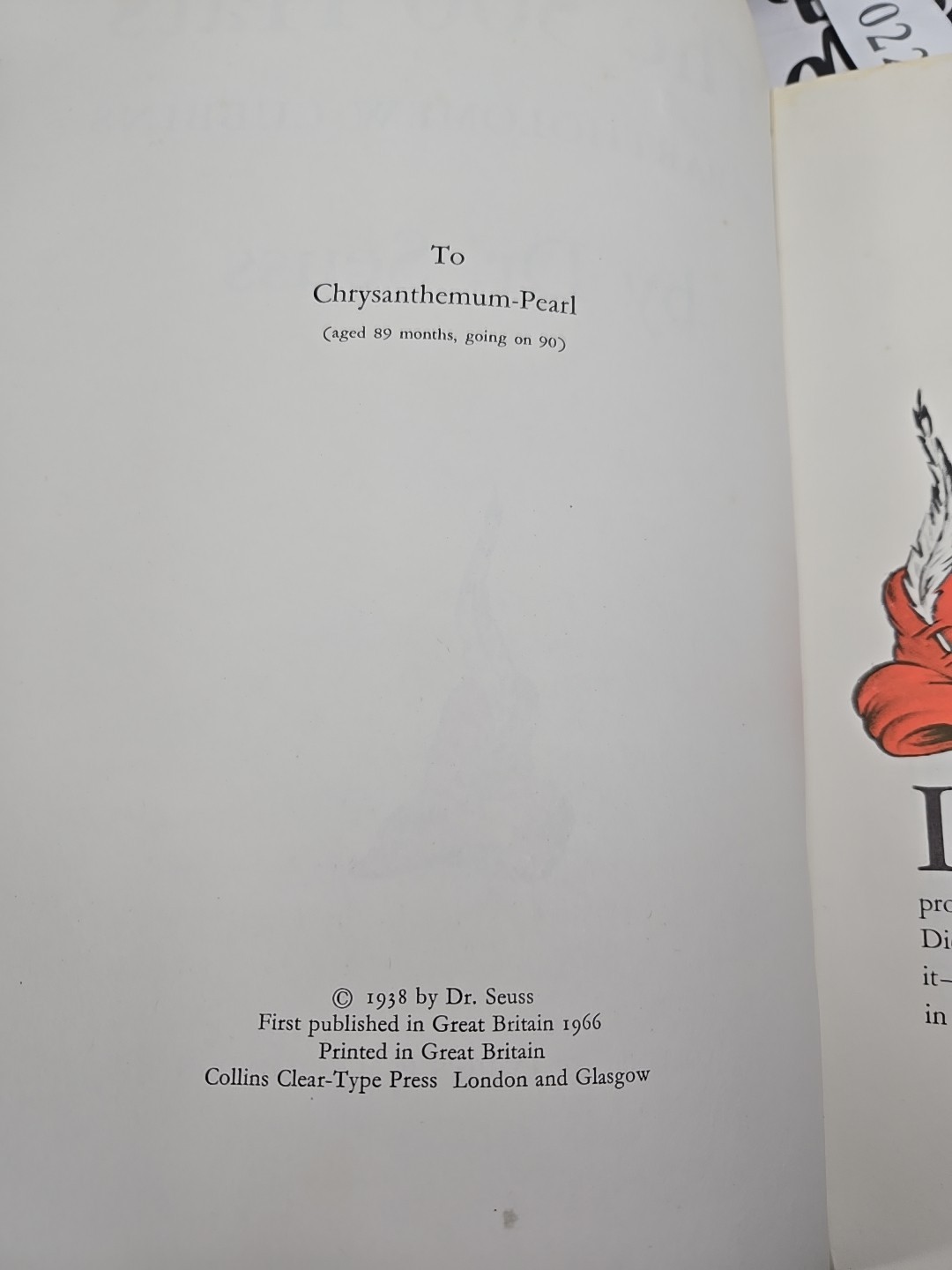 The 500 Hats of Bartholomew Cubbins by Dr. Seuss 1966