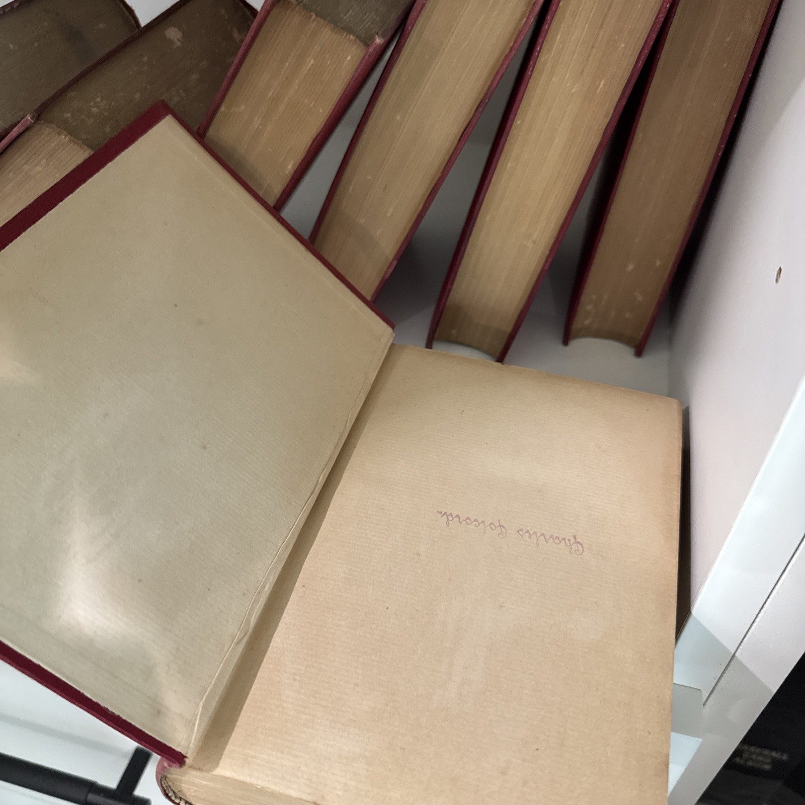 Thackeray’s Works Antique Book Set of 9 Volumes John Wanamaker New York 1900s