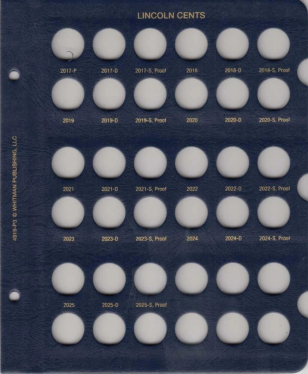 Lincoln Cents Coin Album 1996-2025 w Proof Whitman 4919 New Free Shipping New