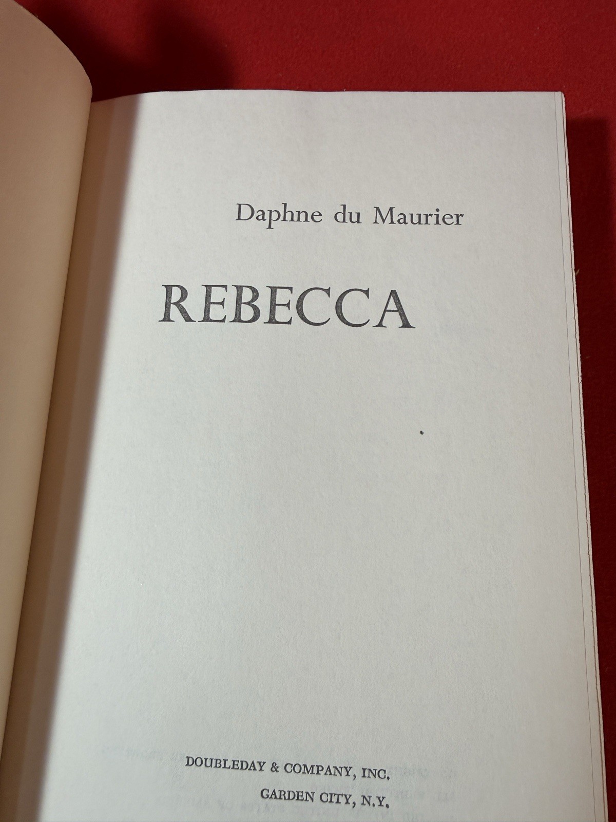 Rebecca by Daphne Du Maurier Hardcover Book Club Edition 1938 Dust Jacket
